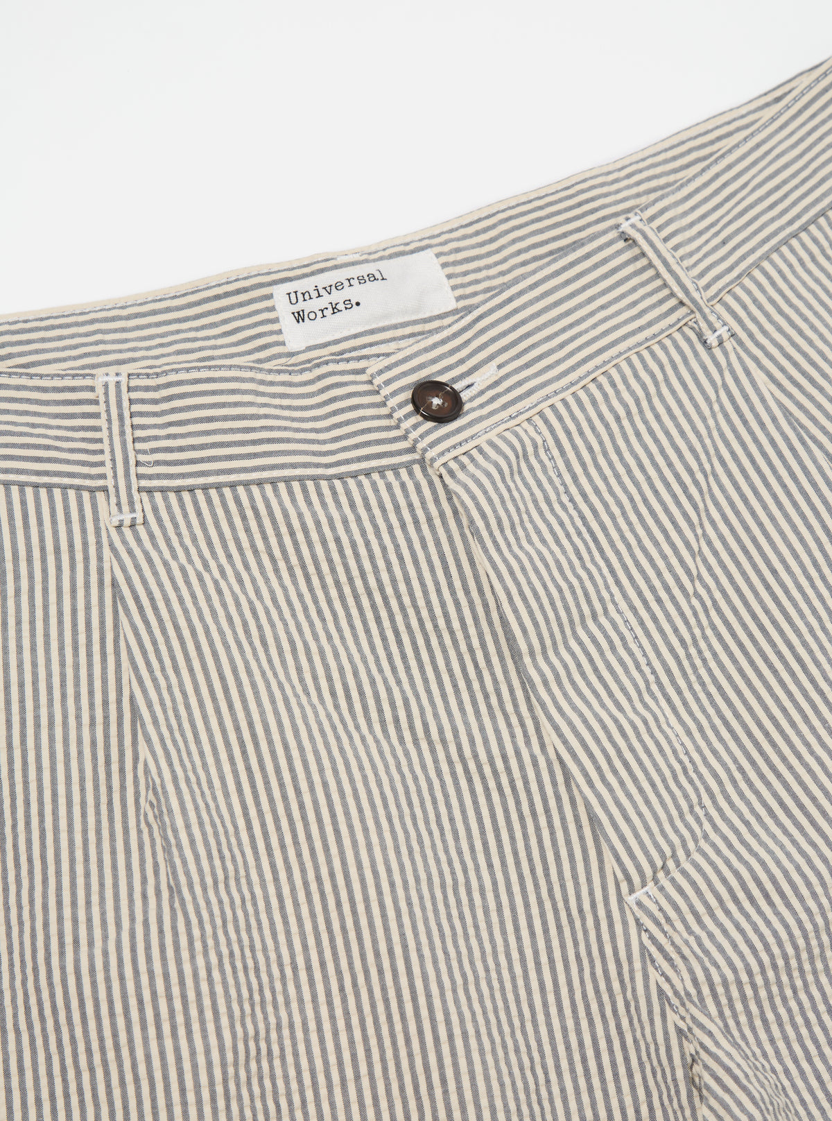 Universal Works Duke Pant in Grey Derby Stripe