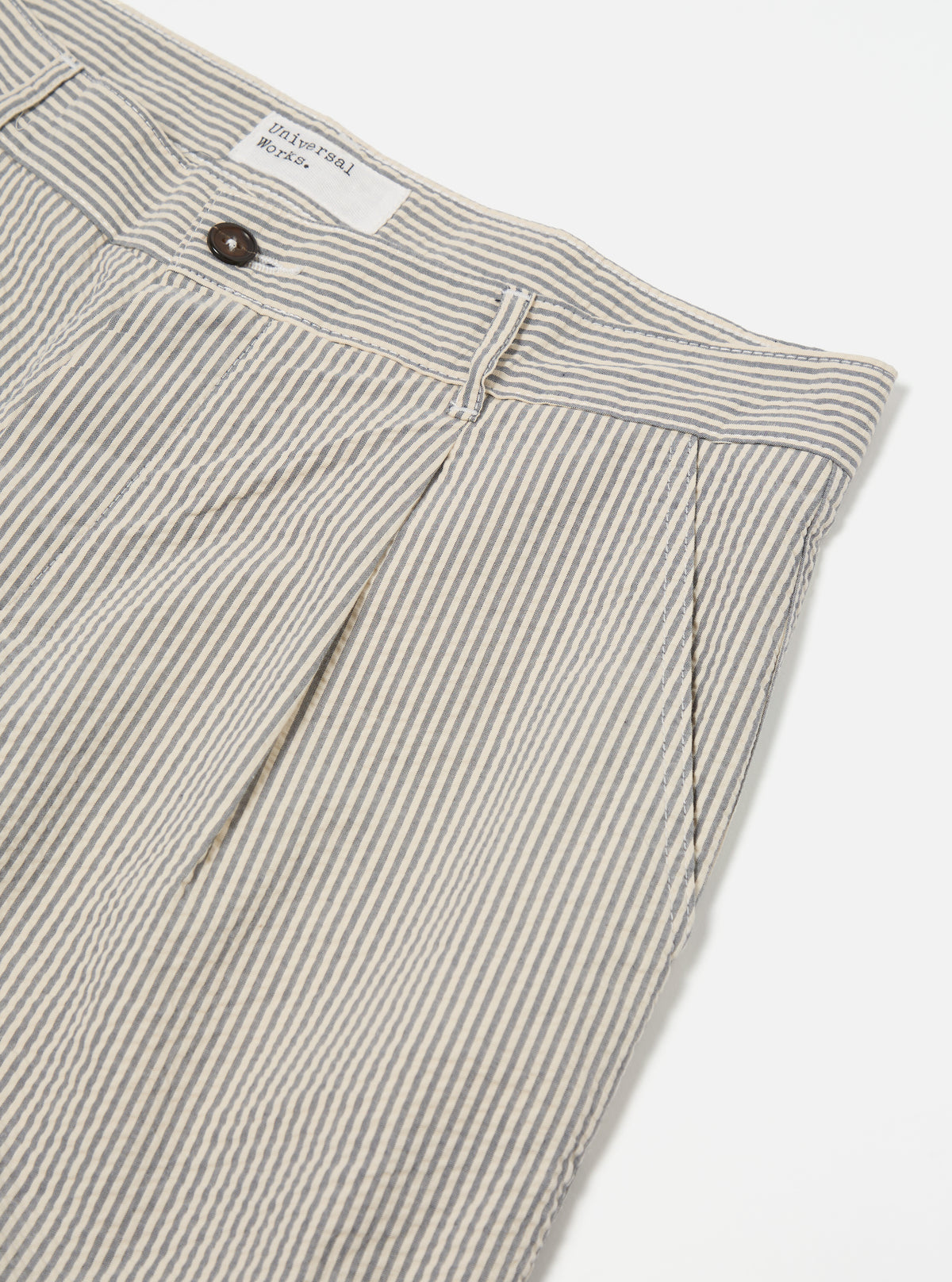 Universal Works Duke Pant in Grey Derby Stripe