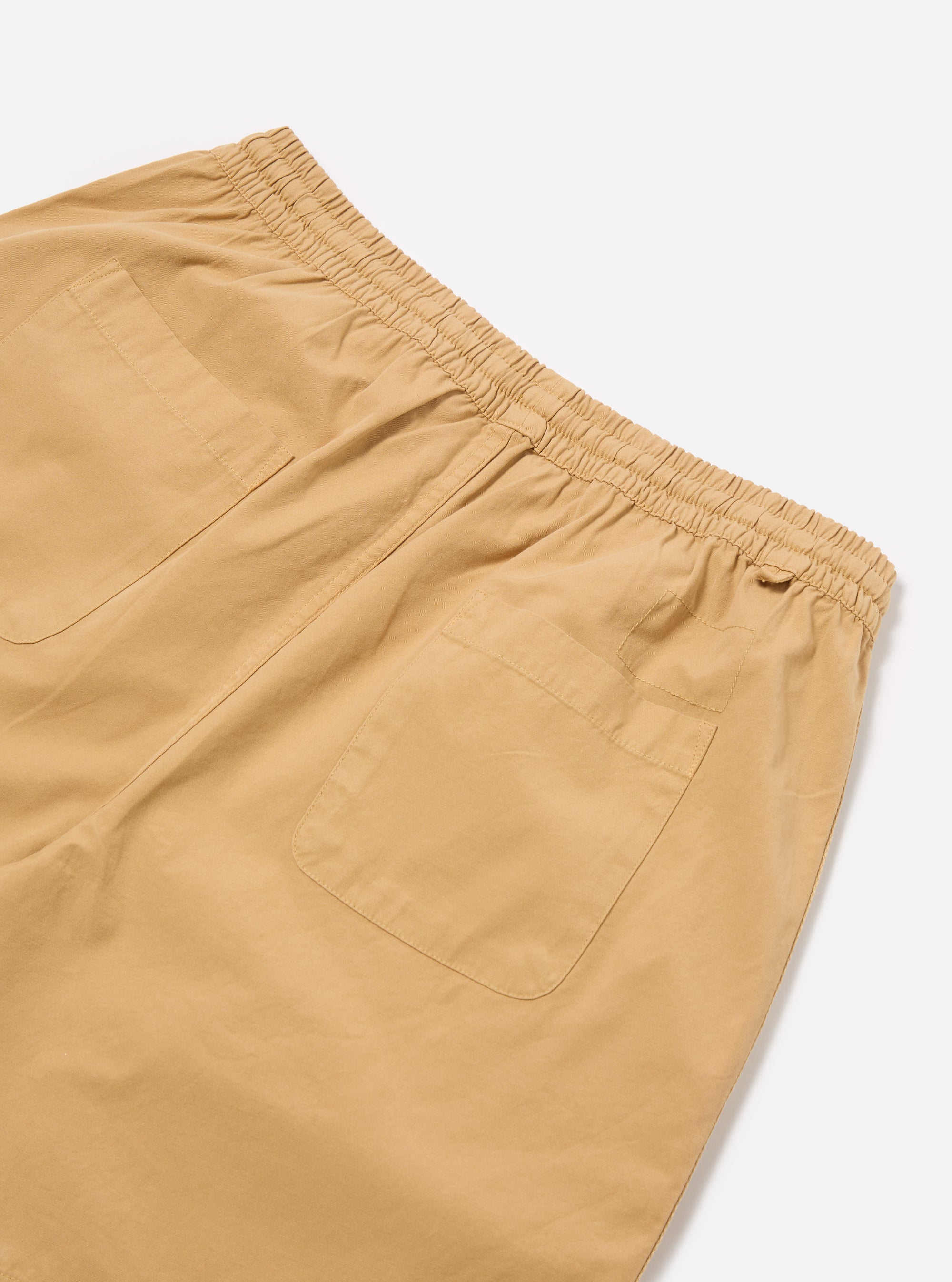 Universal Works Beach Short in Dark Sand Summer Canvas