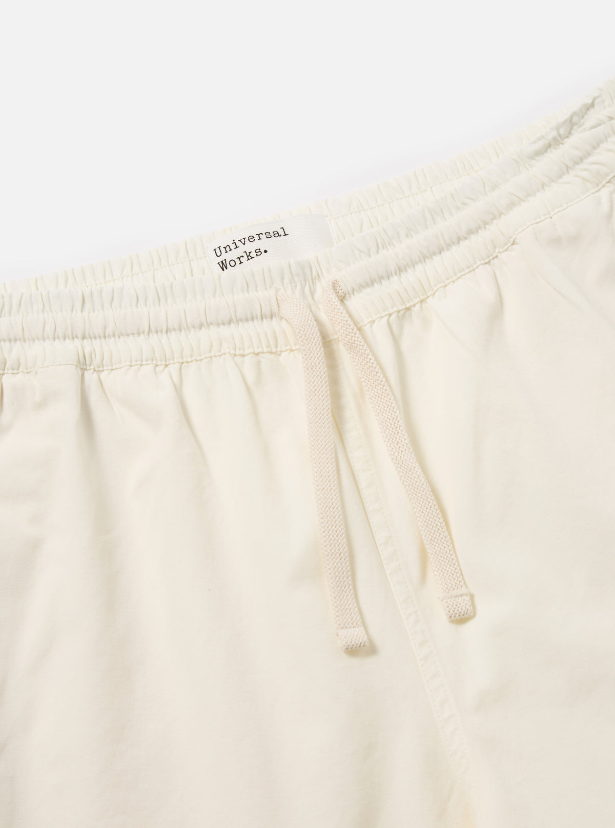 Universal Works Beach Short in Ecru Summer Canvas