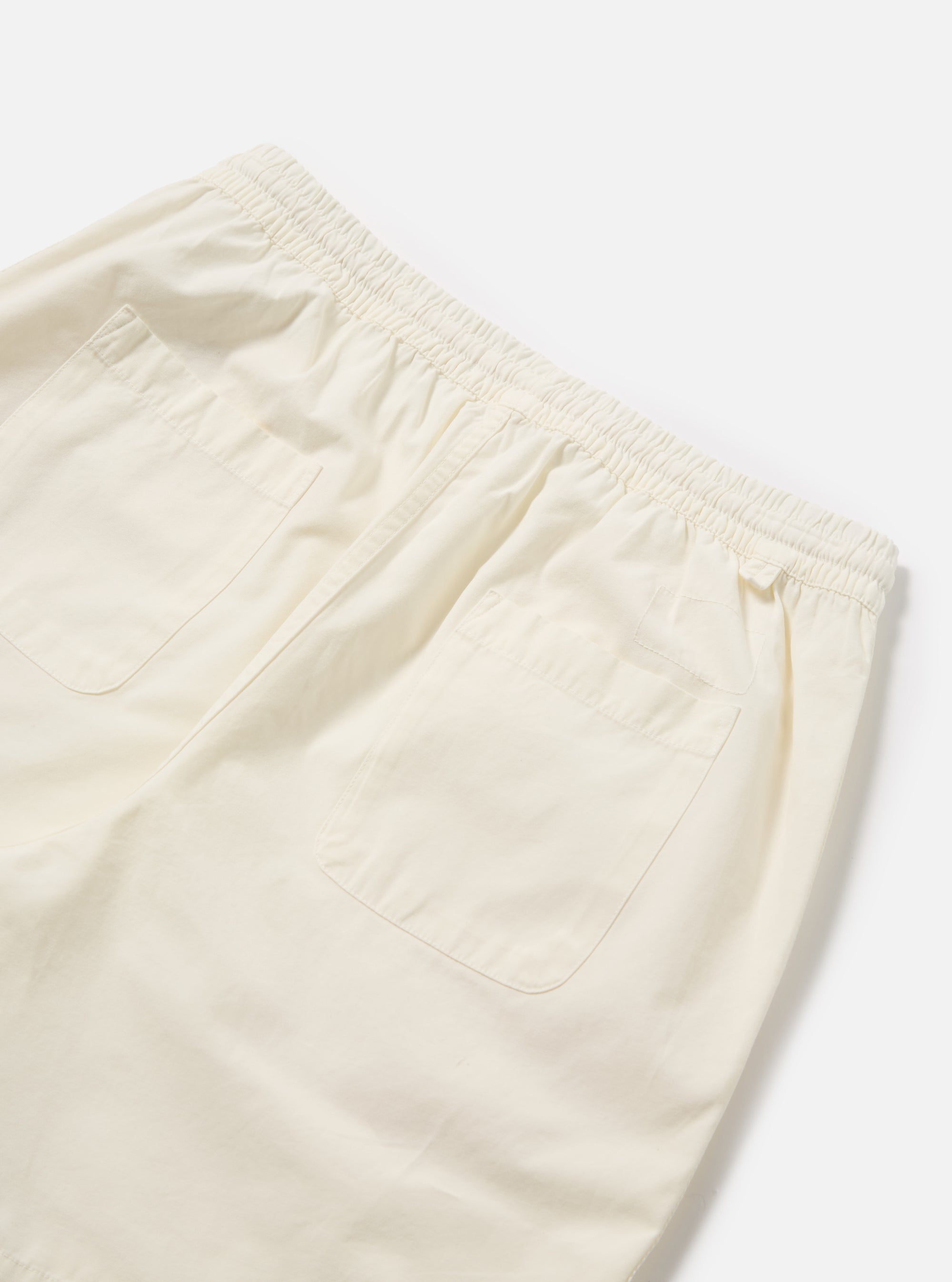 Universal Works Beach Short in Ecru Summer Canvas