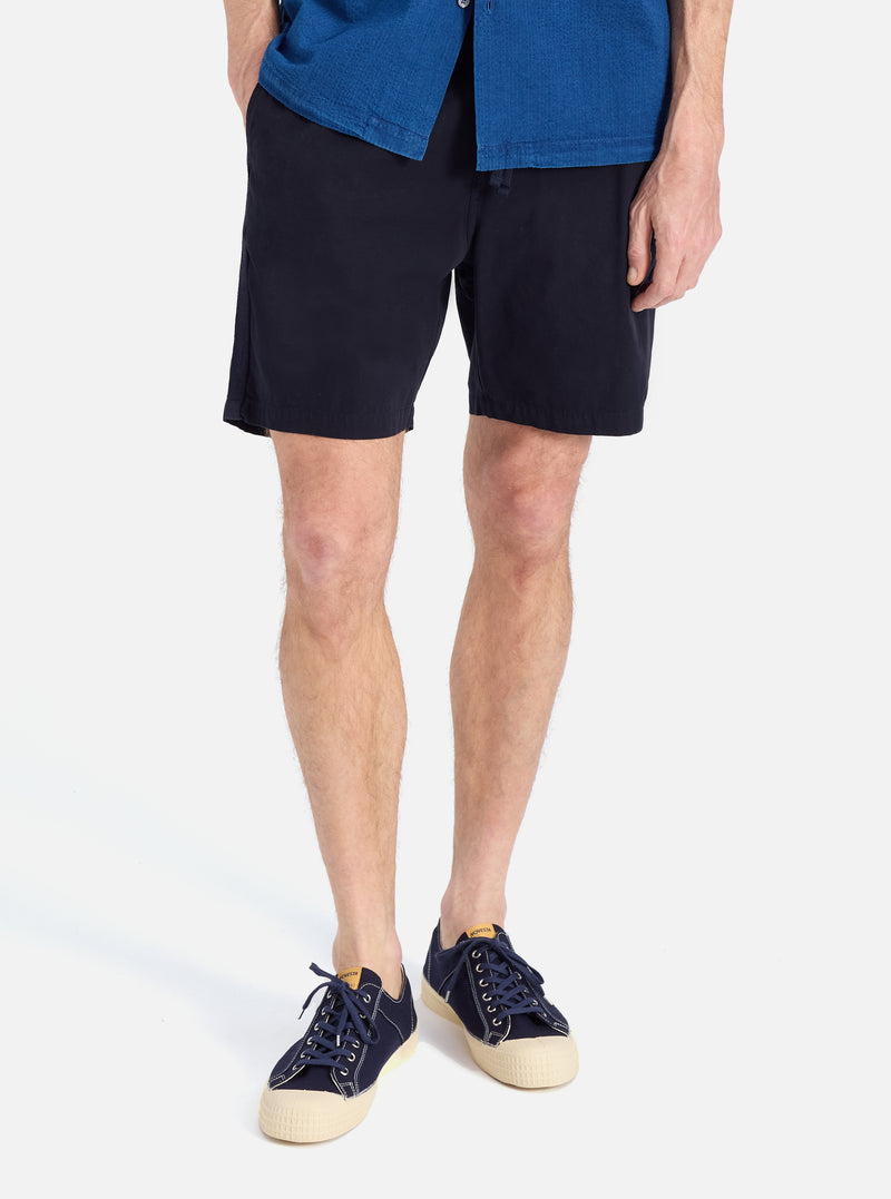 Universal Works Beach Short in Navy Summer Canvas