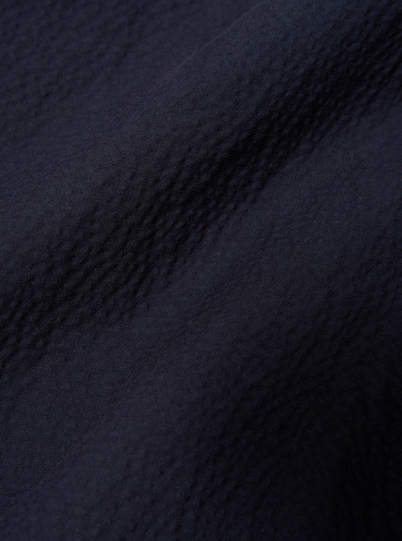 Universal Works Military Chino in Navy Seersucker II