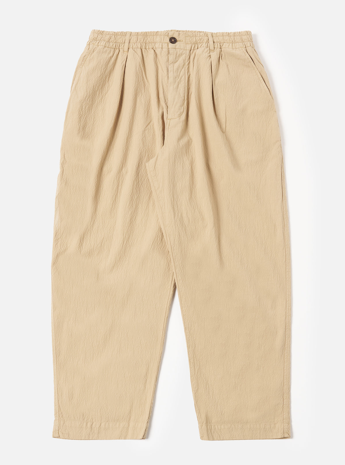Universal Works Oxford Pant in Sand Seersucker II