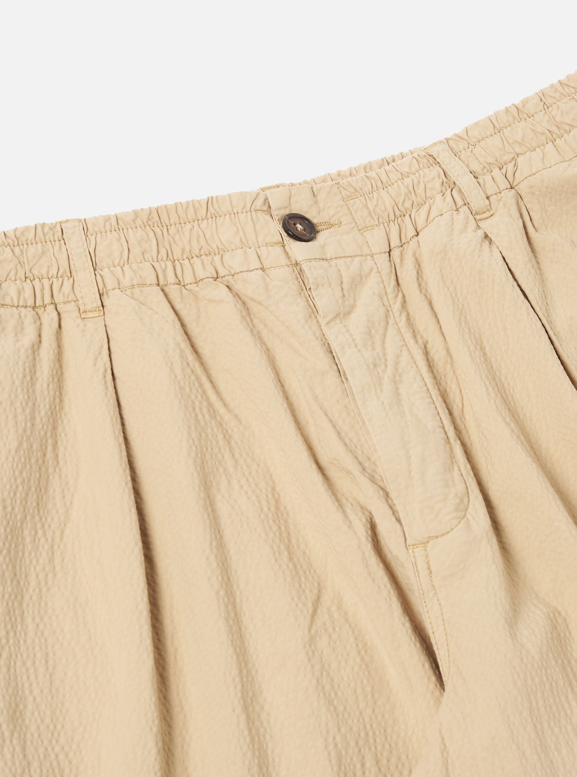 Universal Works Oxford Pant in Sand Seersucker II