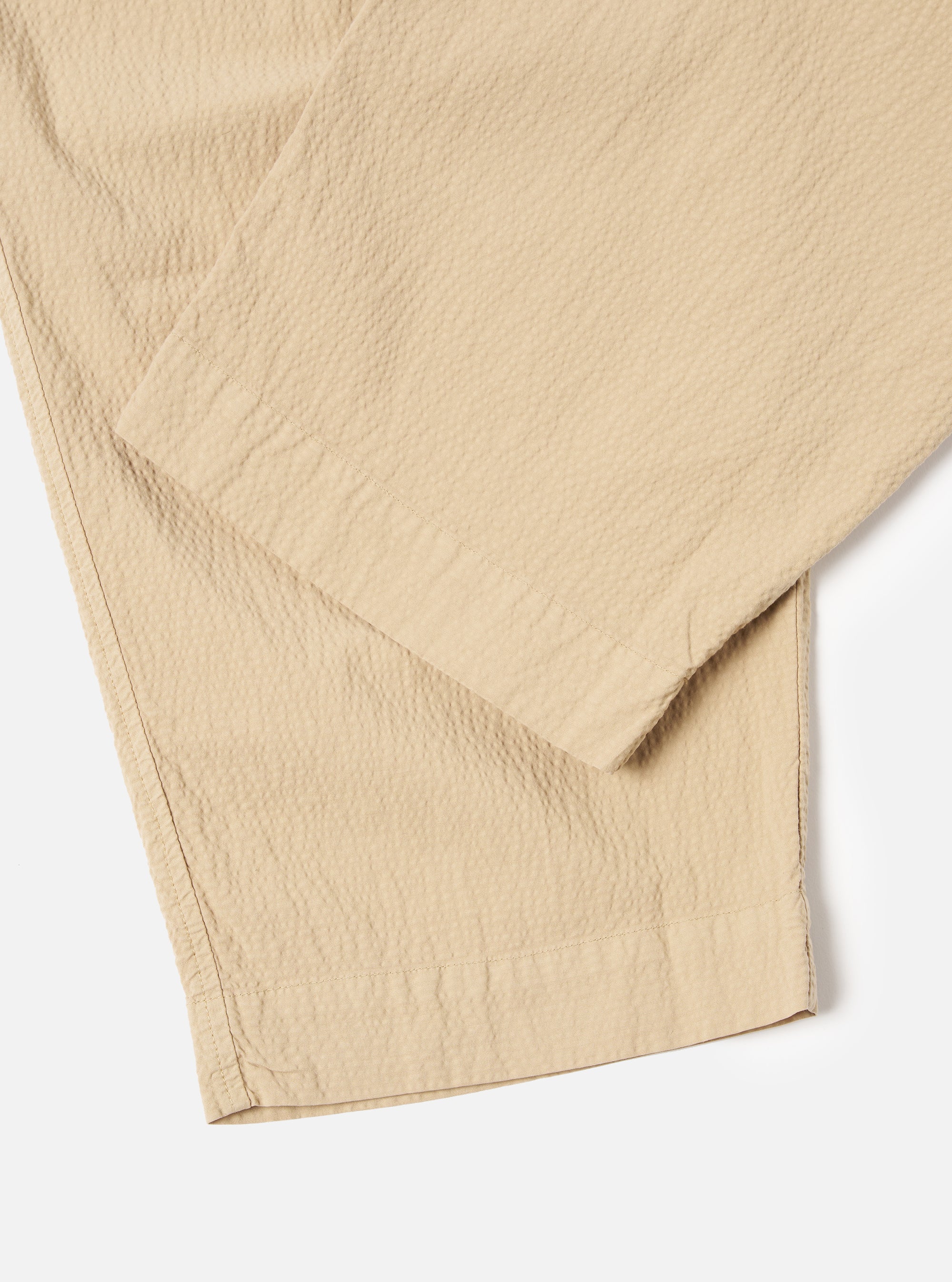 Universal Works Oxford Pant in Sand Seersucker II