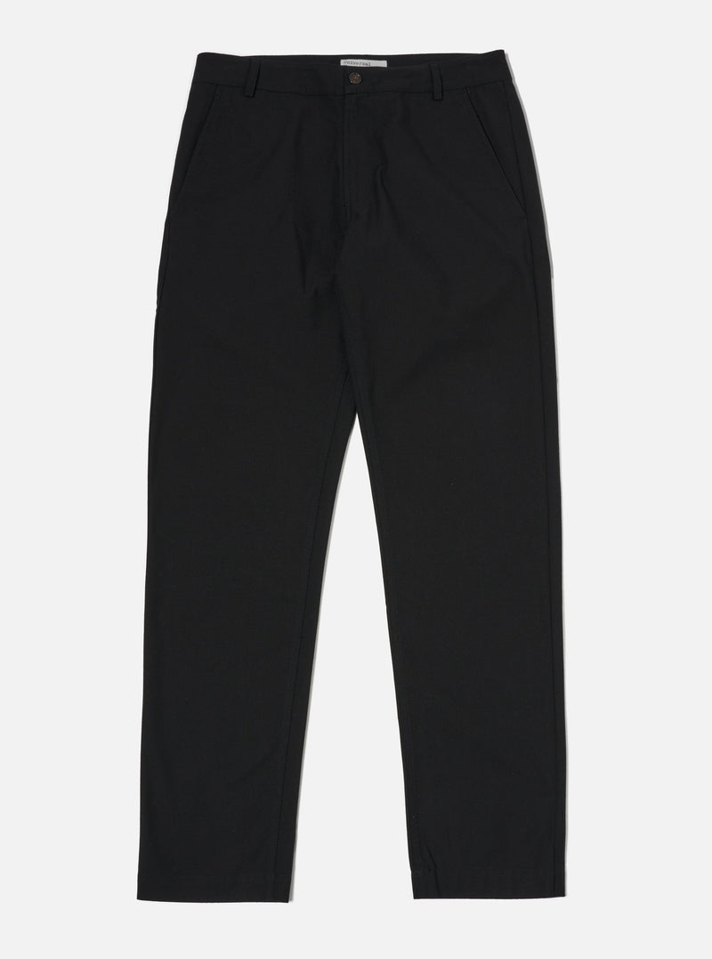 Universal Works Military Chino in Black Valencia Cotton