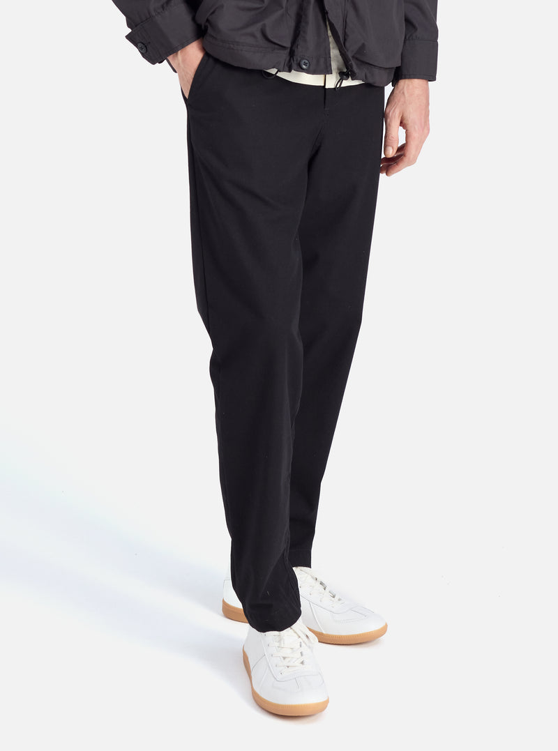 Universal Works Military Chino in Black Valencia Cotton