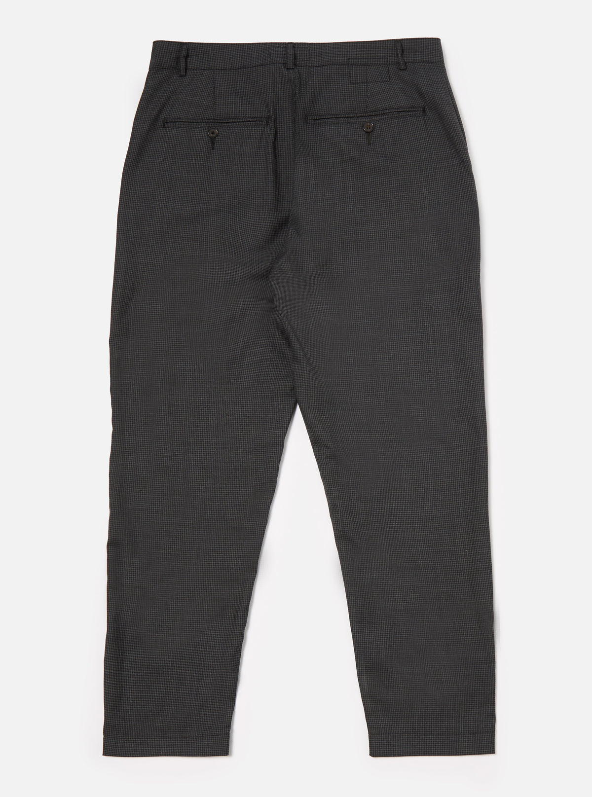 Universal Works Military Chino in Black Mini Check