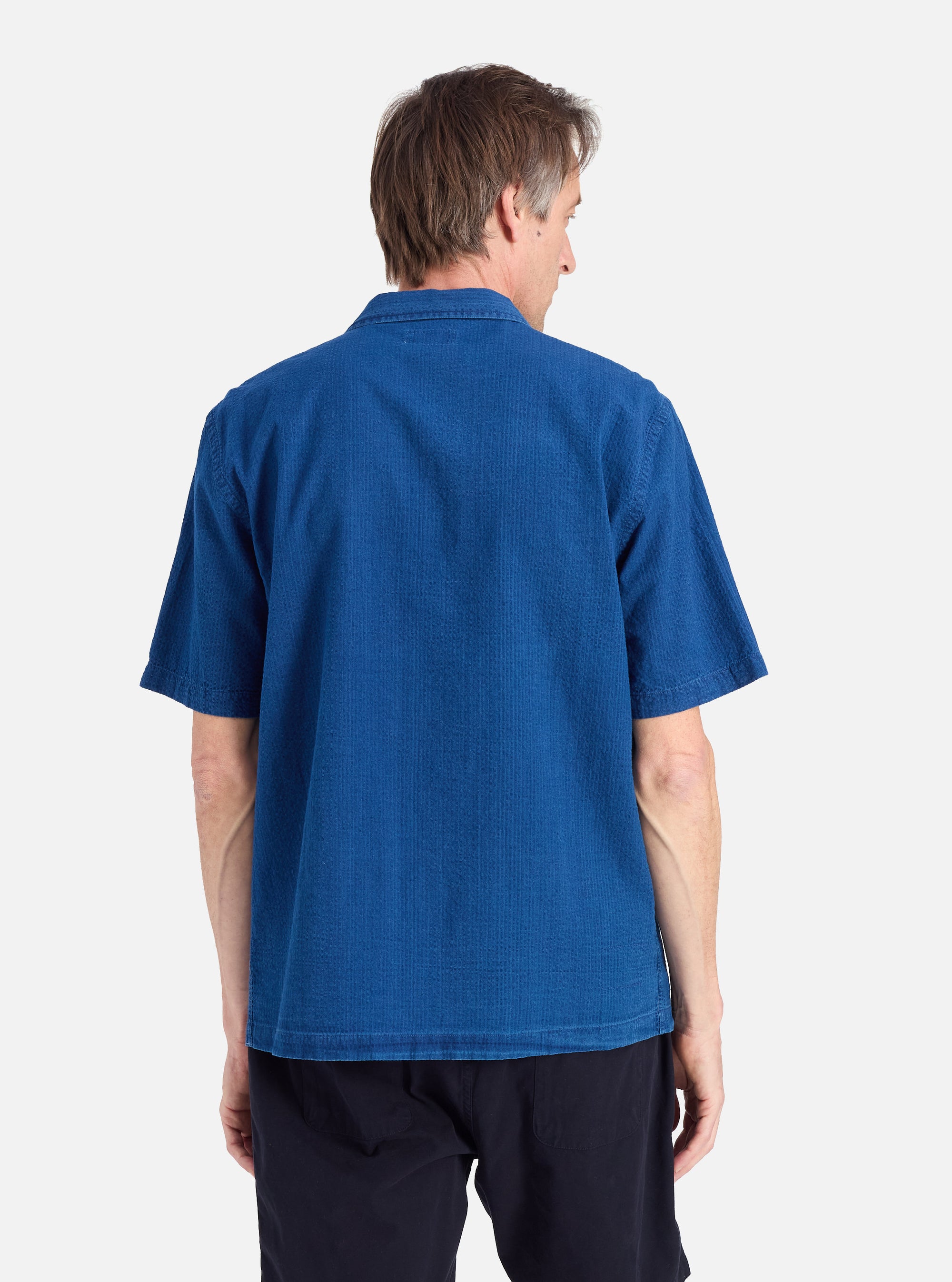 Washed Indigo Seersucker Road Shirt
