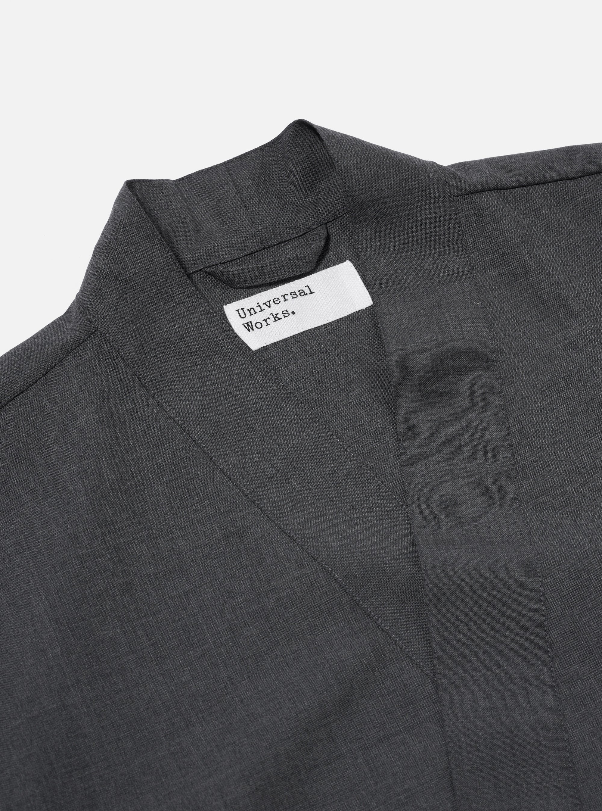 Universal Works Kyoto Work Jacket in Grey Marl Tropical Suiting