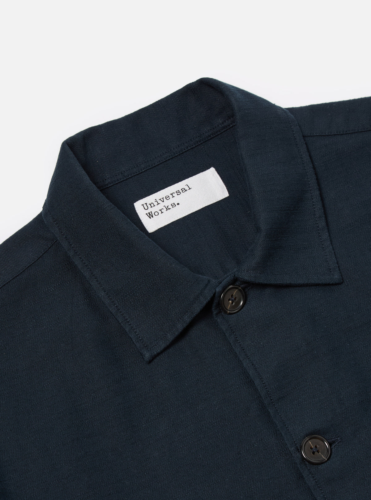 Universal Works Dockside Jacket in Navy Slub Sateen