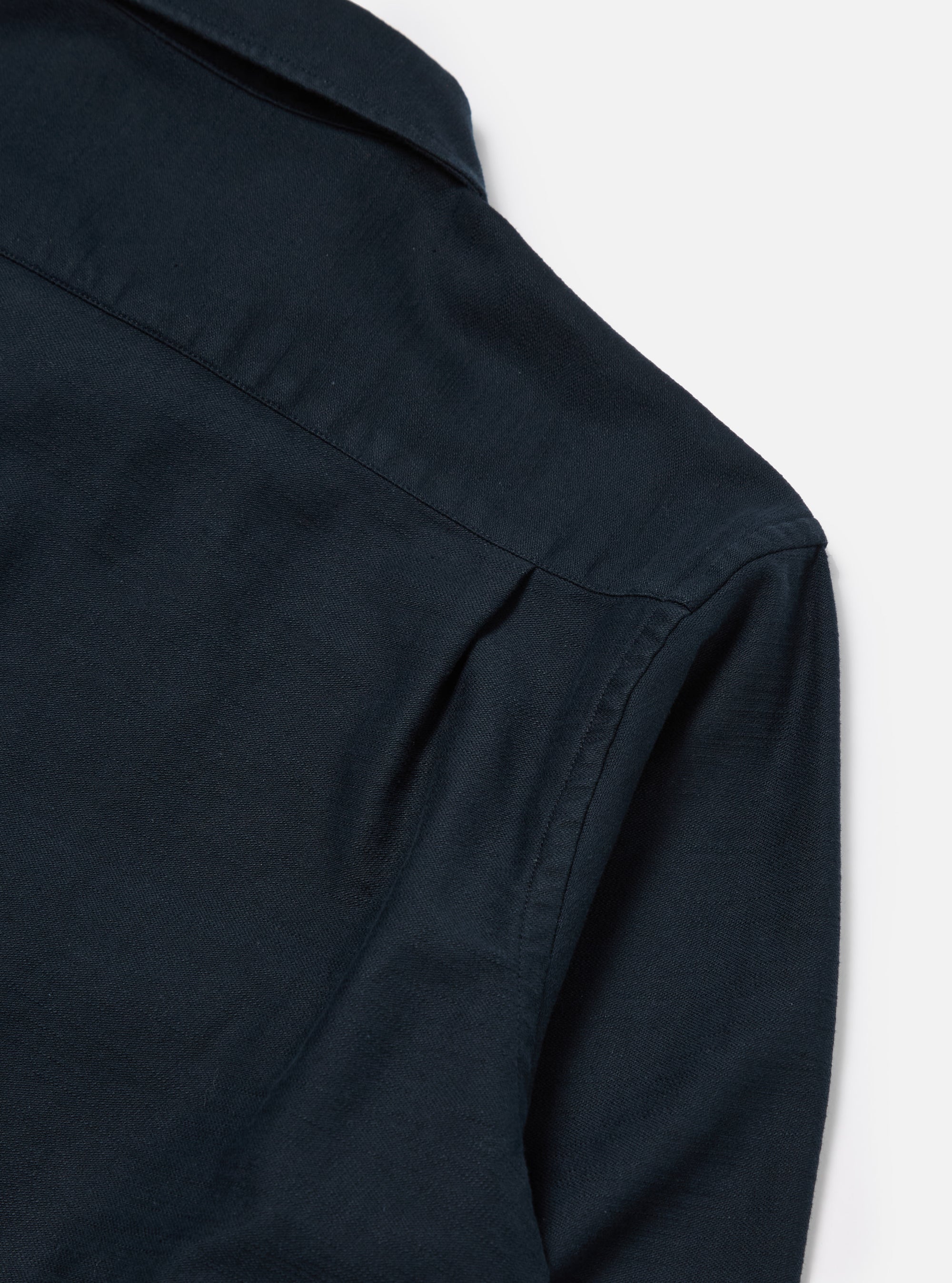 Universal Works Dockside Jacket in Navy Slub Sateen