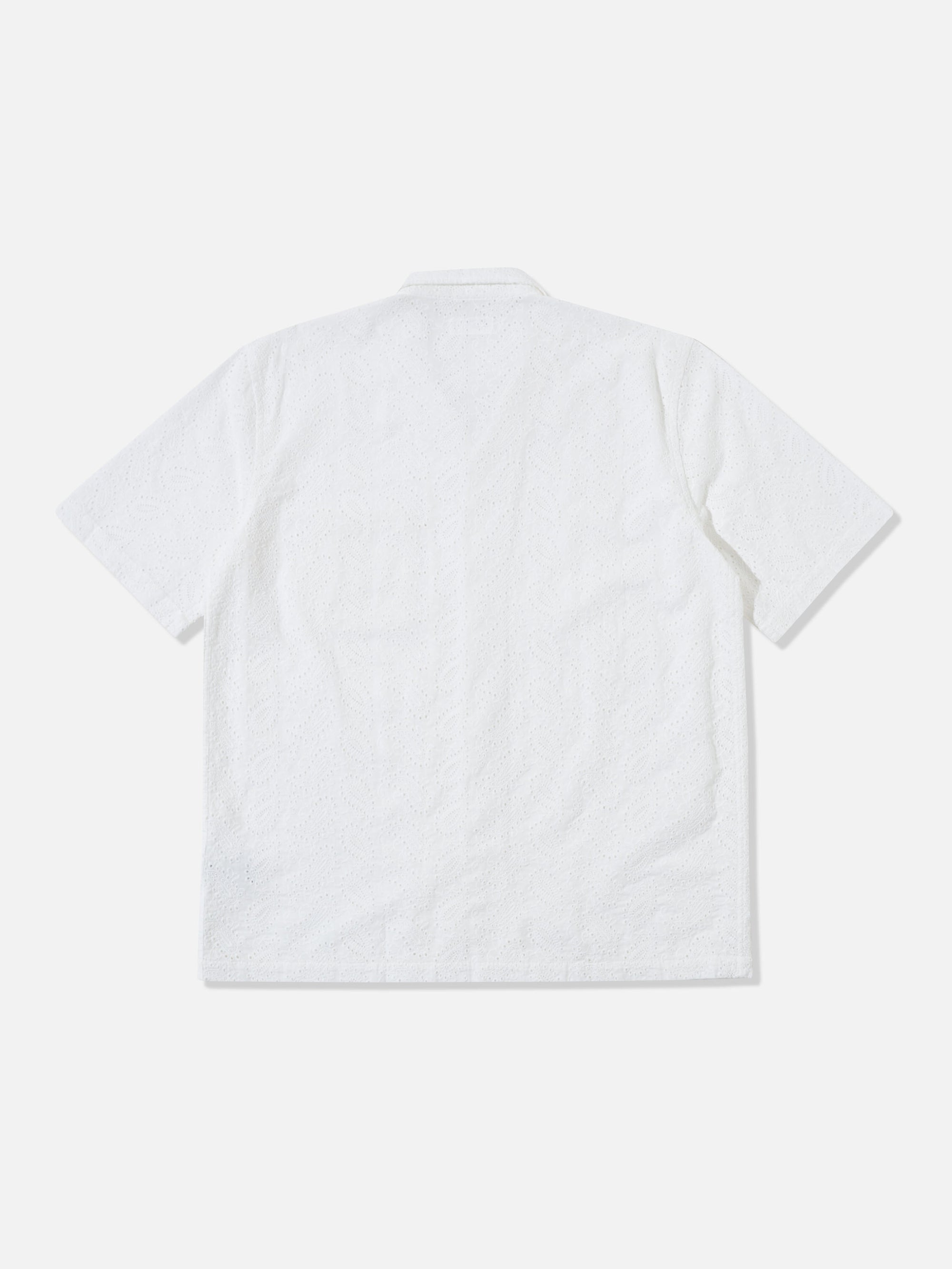 Universal Works Road Shirt in White Hacoba