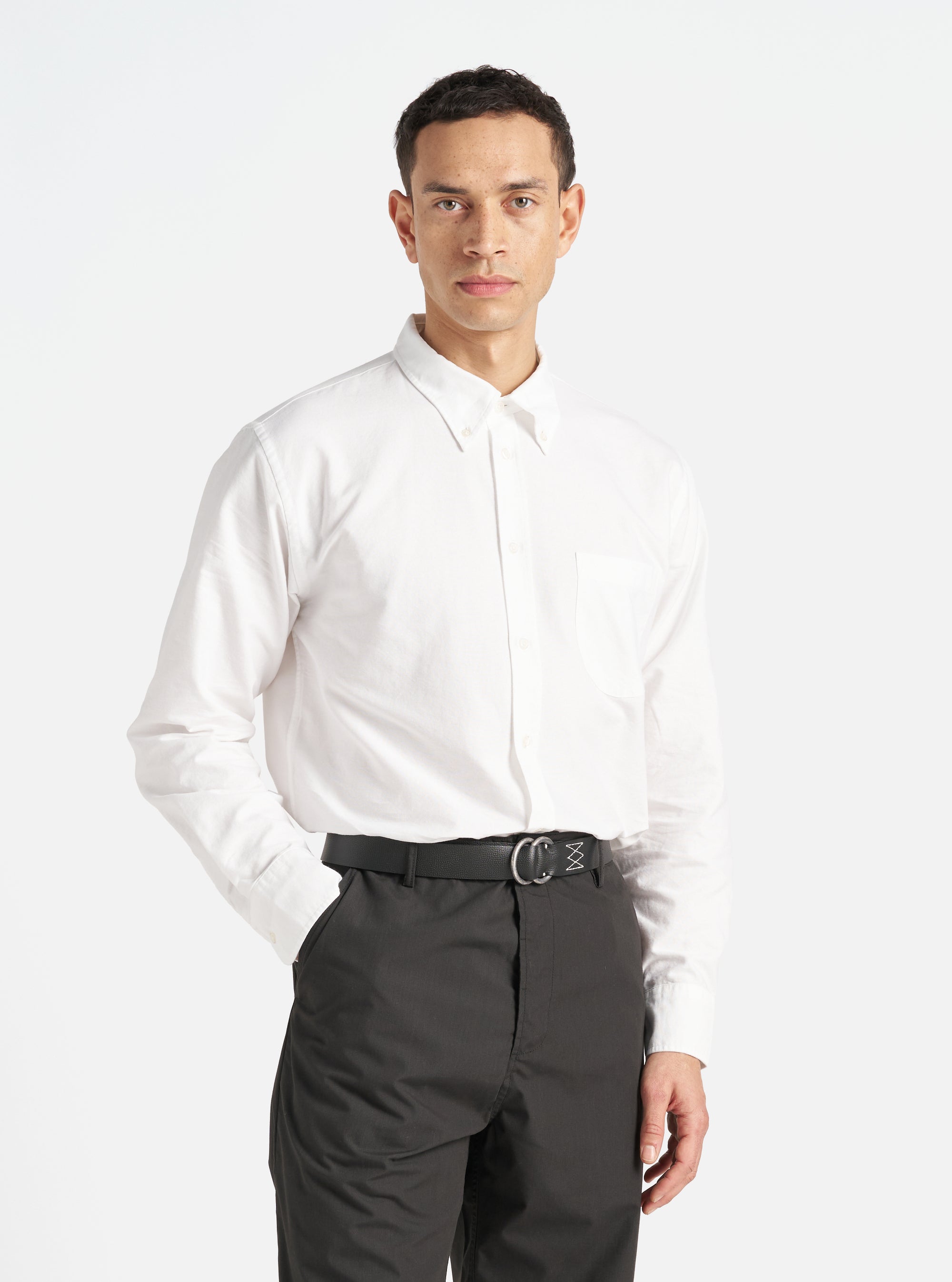 Universal Works Daybrook Shirt in White Oxford