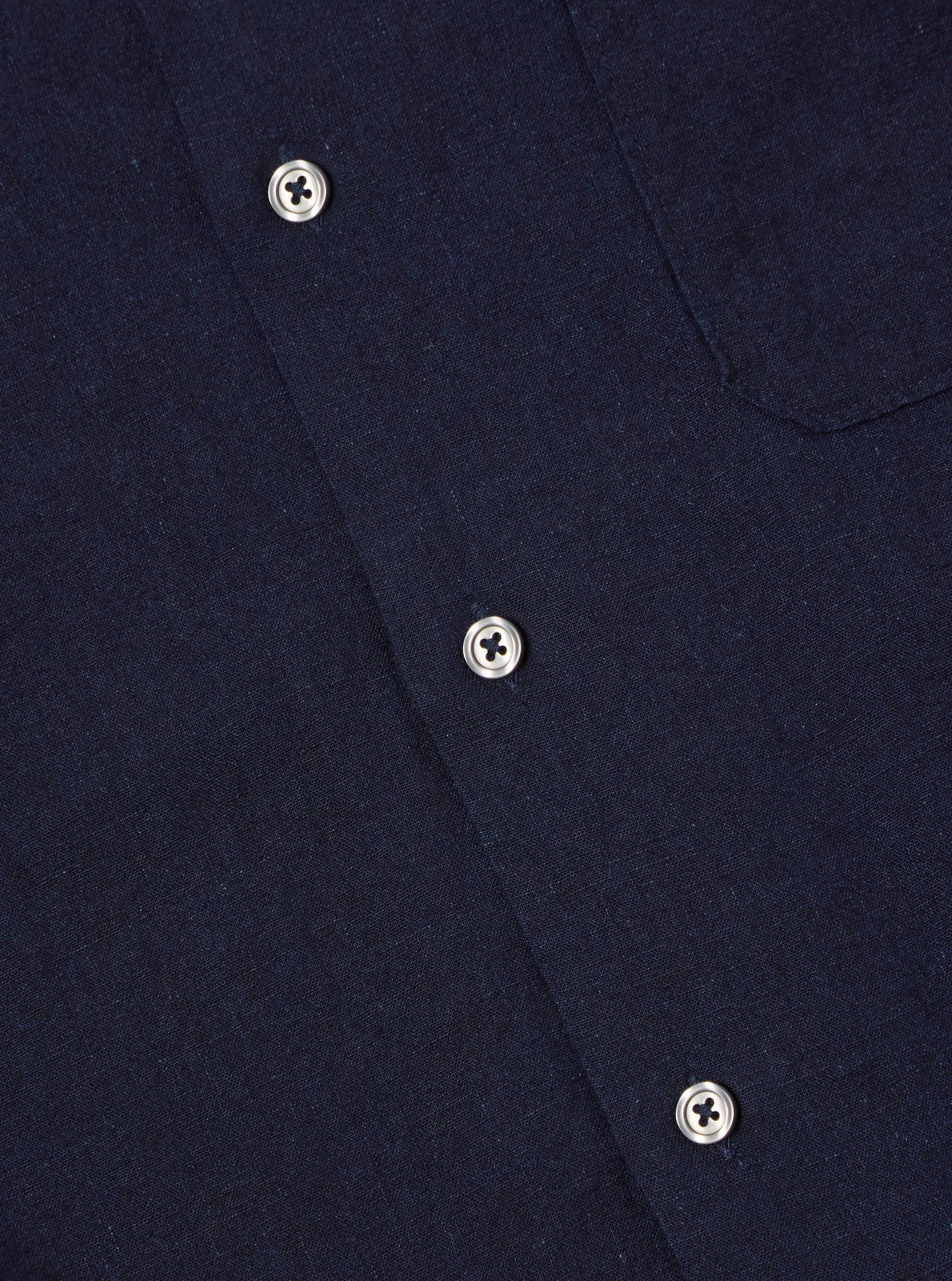 Universal Works Road Shirt in Indigo Ori Linen Mix