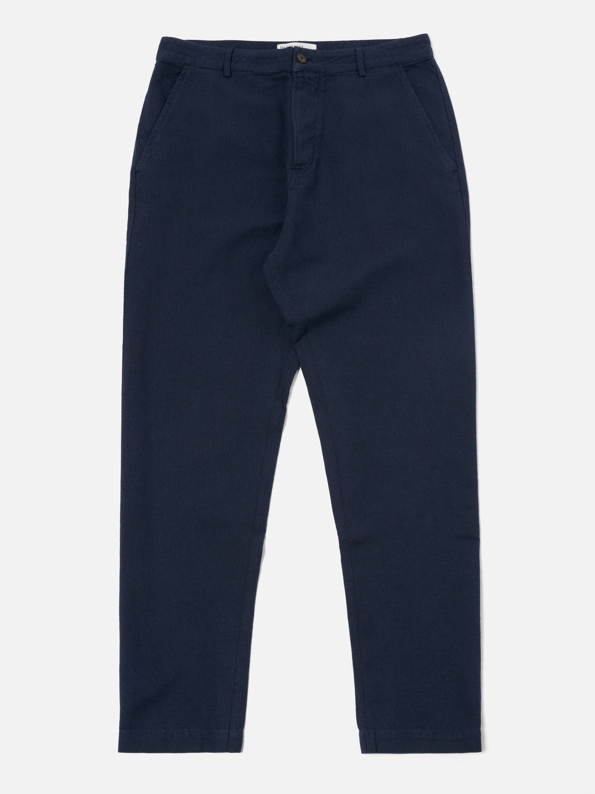 Universal Works Military Chino in Navy Lord Cotton Linen