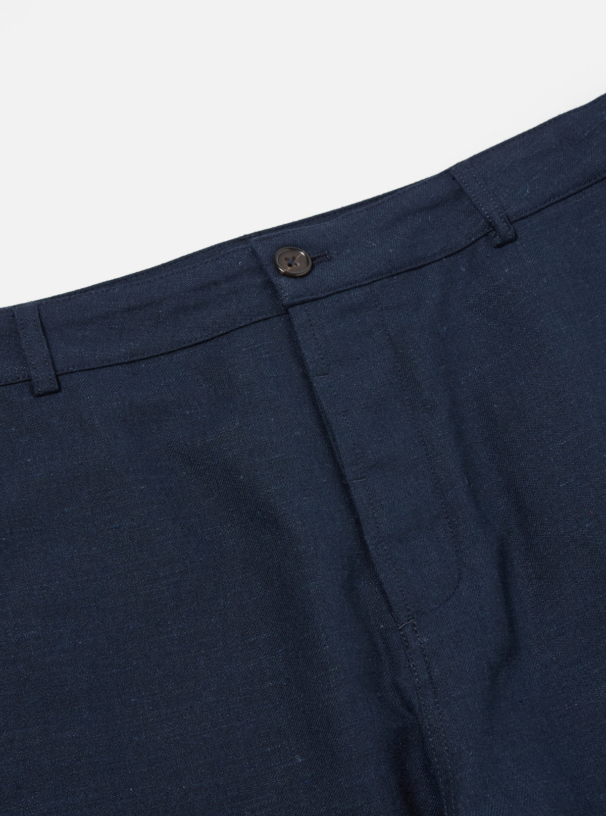 Universal Works Military Chino in Navy Lord Cotton Linen