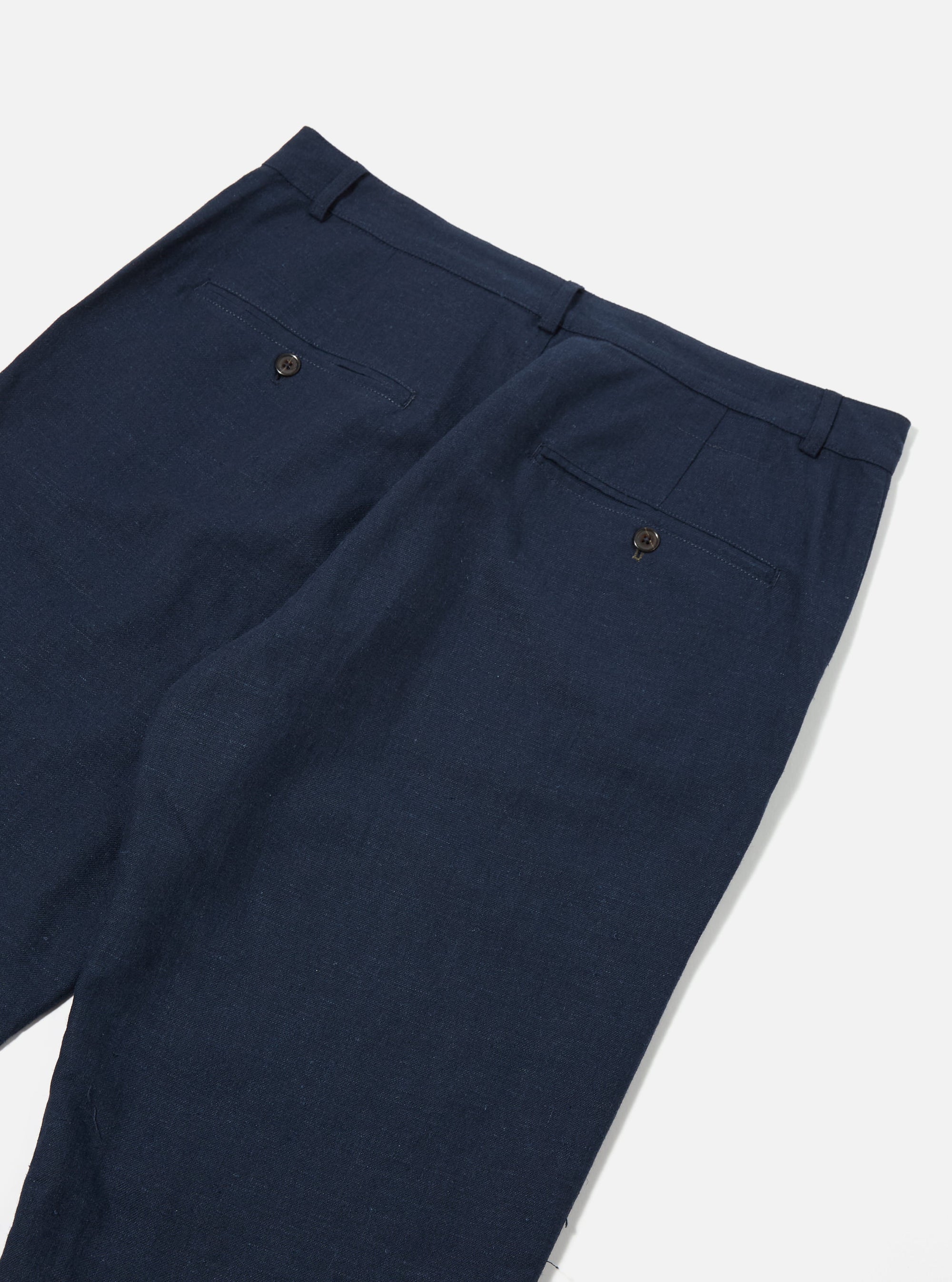 Universal Works Military Chino in Navy Lord Cotton Linen