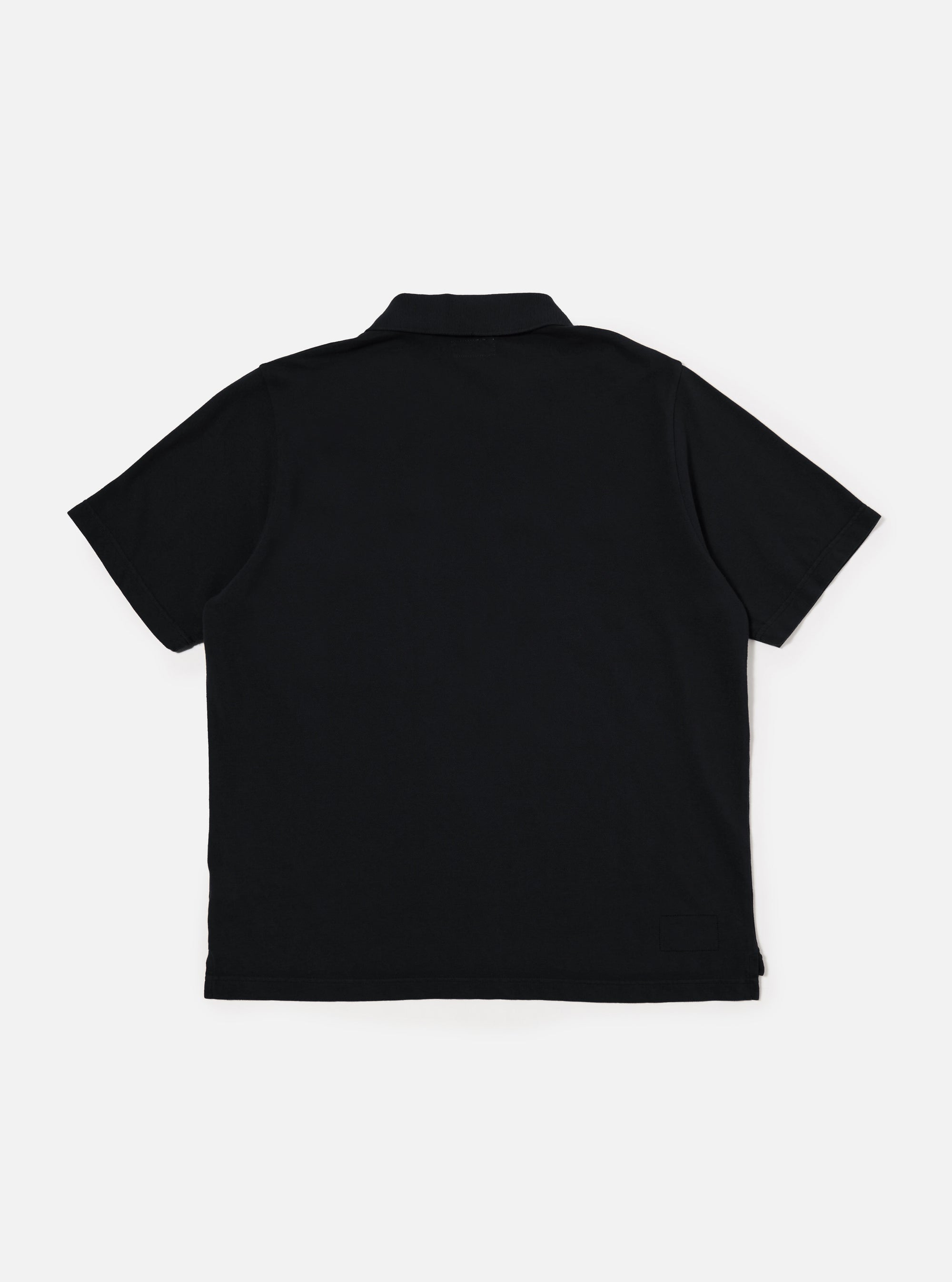 Universal Works Vacation Polo in Black Piquet