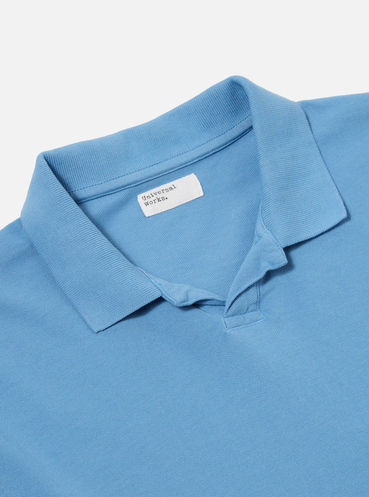 Universal Works Vacation Polo in Summer Blue Piquet