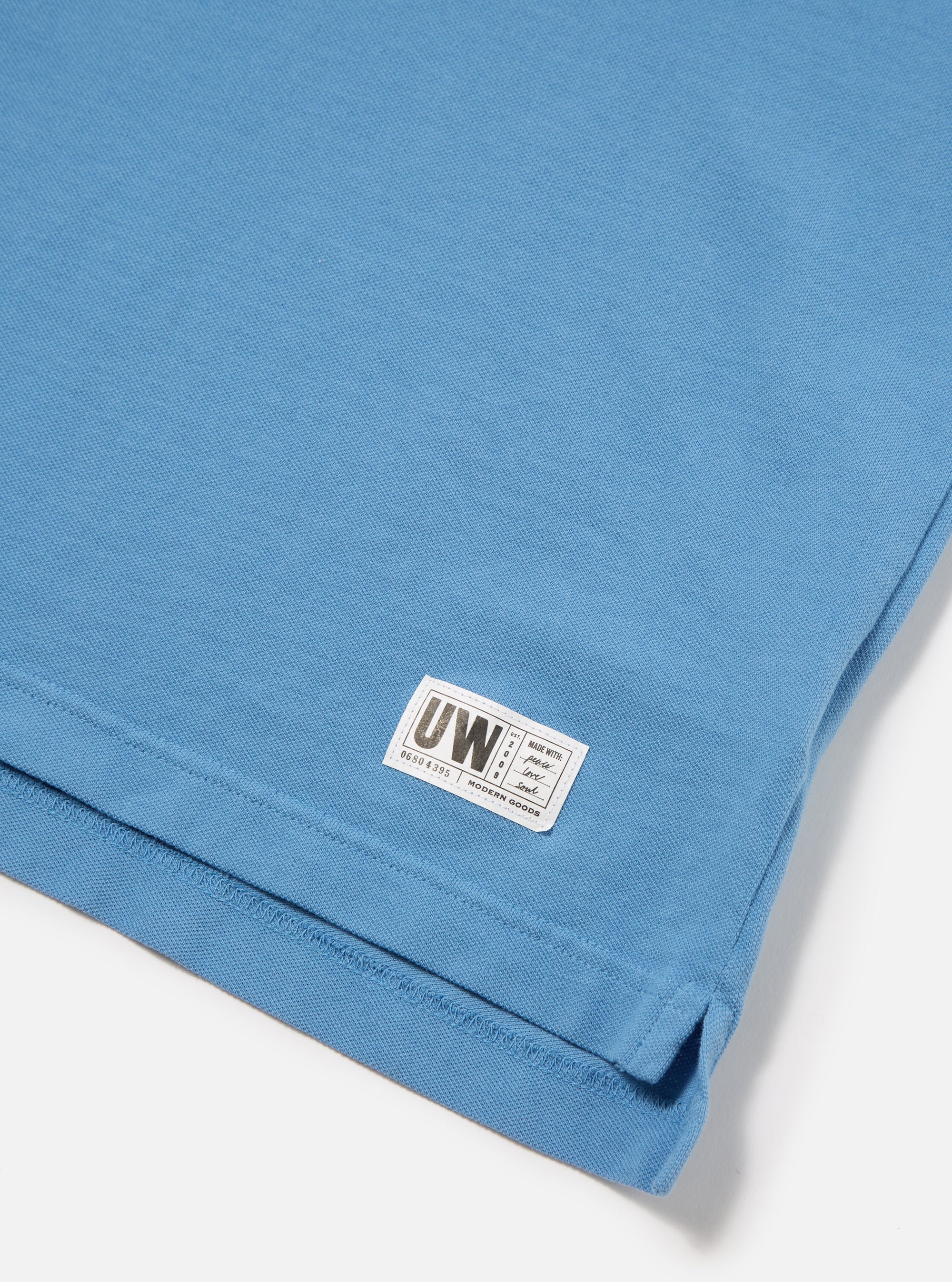 Universal Works Vacation Polo in Summer Blue Piquet