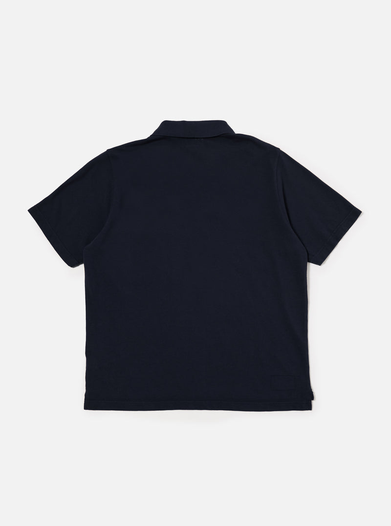 Universal Works Vacation Polo in Bright Navy Piquet