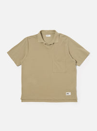 Universal Works Vacation Polo in Pale Olive Piquet