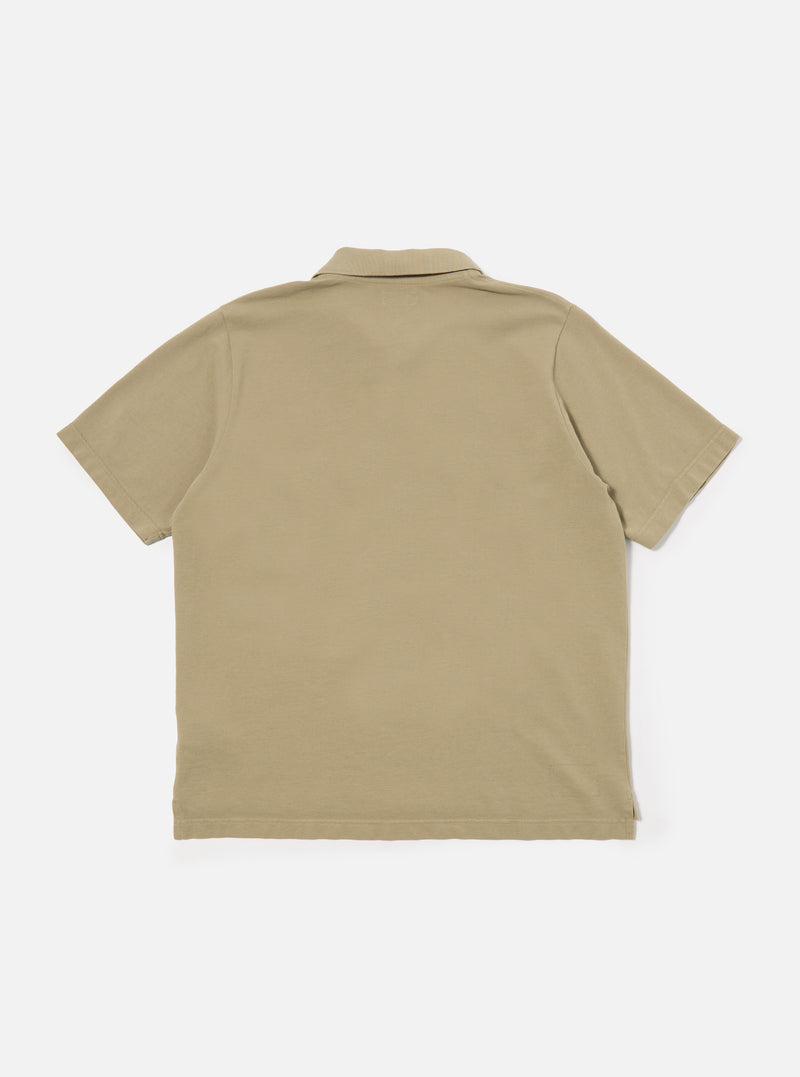 Universal Works Vacation Polo in Pale Olive Piquet