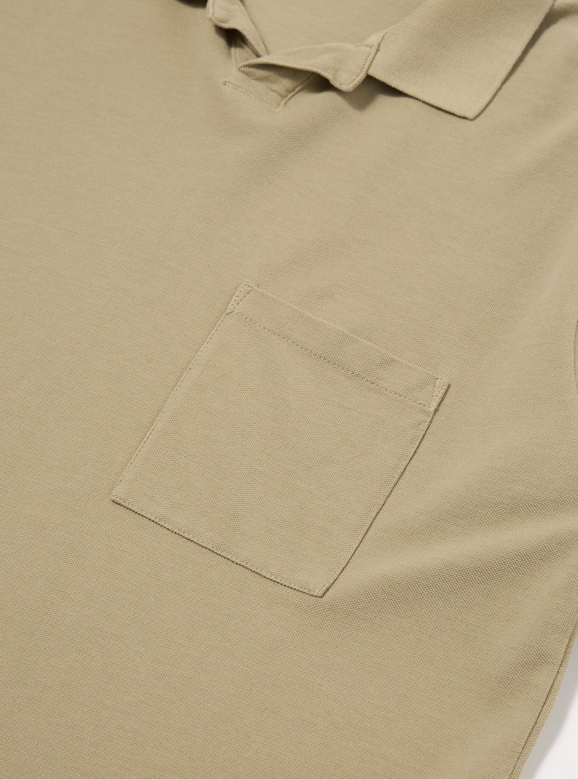 Universal Works Vacation Polo in Pale Olive Piquet