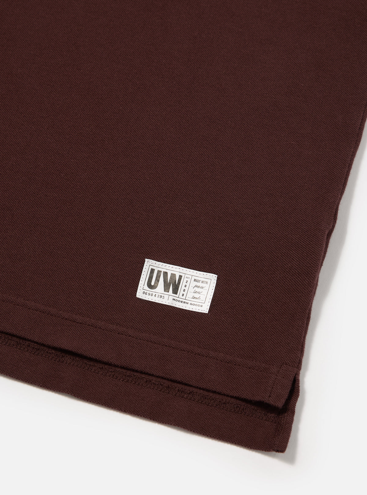 Universal Works Vacation Polo in Rich Brown Piquet