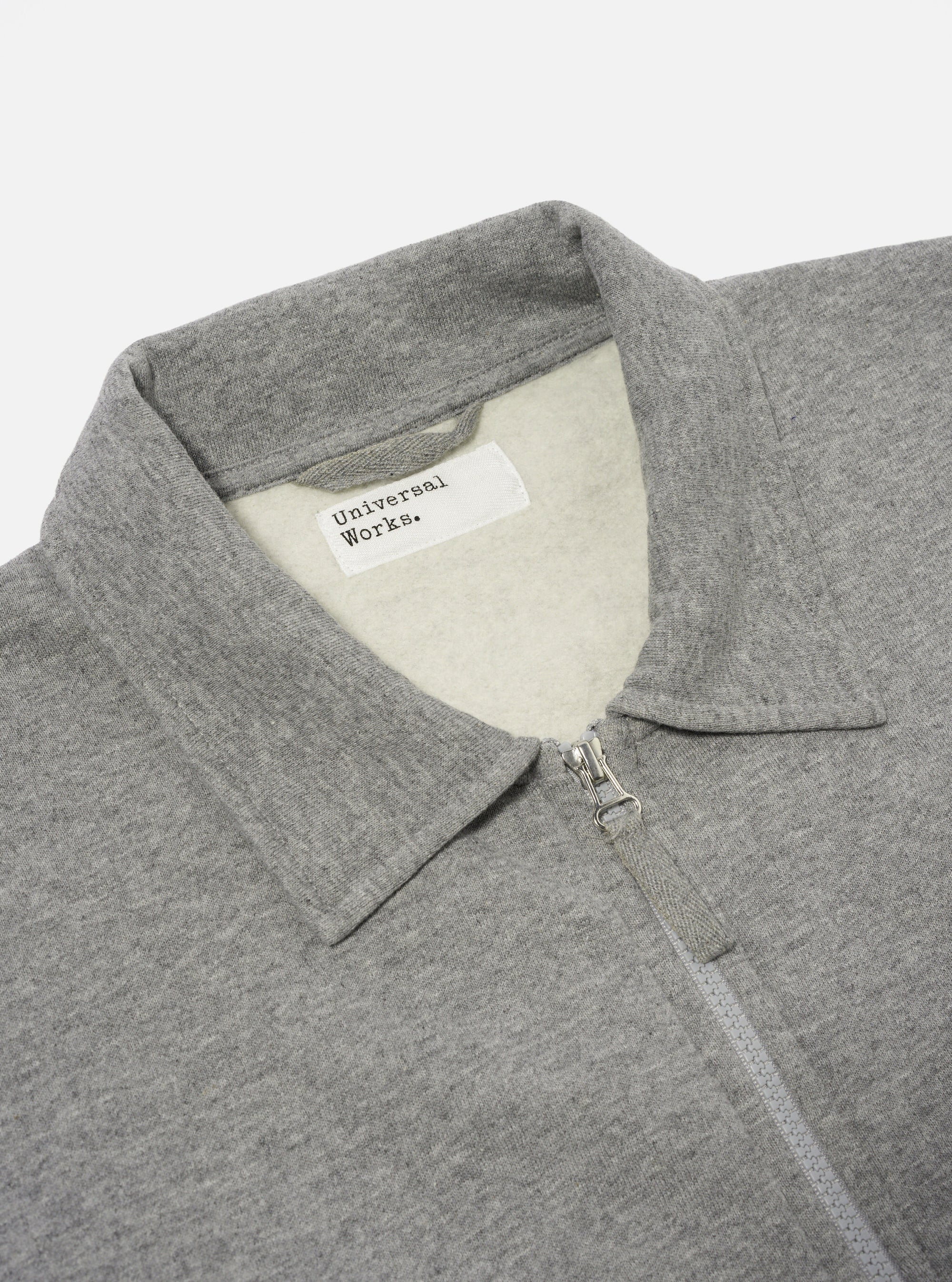 Universal Works Tyler Jacket in Grey Marl Recycled Cotton Blend Jersey