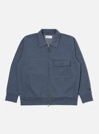 Universal Works Tyler Jacket in Navy Recycled Cotton Blend Jersey