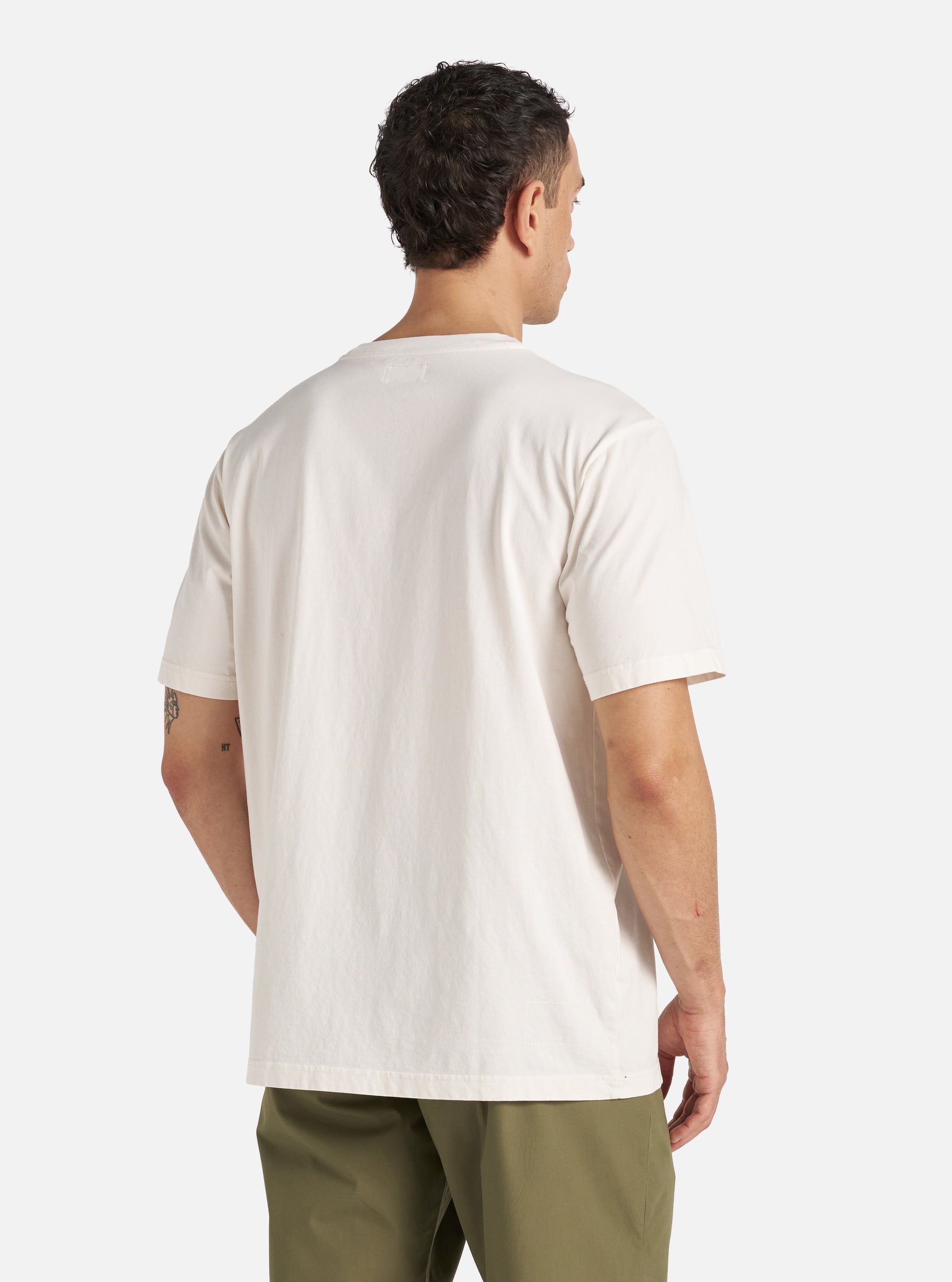 Universal Works Print Pocket Tee in Ecru Organic Jersey