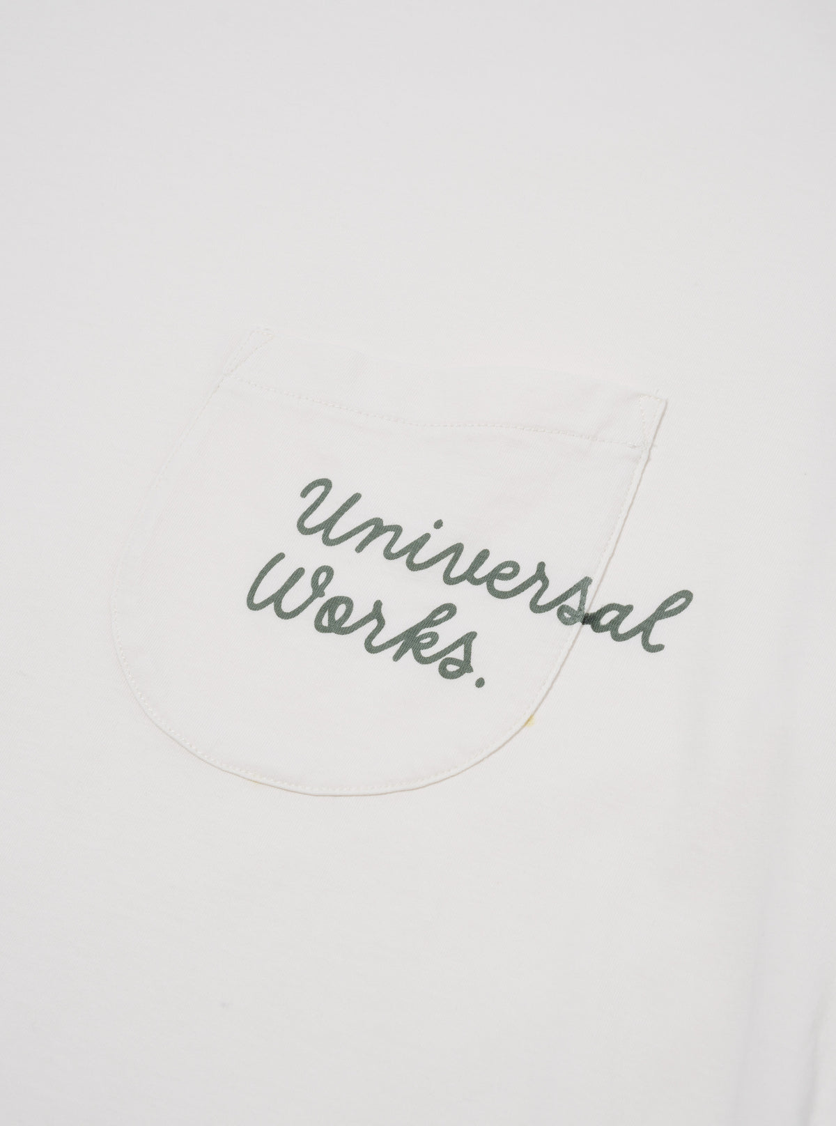 Universal Works Print Pocket Tee in Ecru Organic Jersey