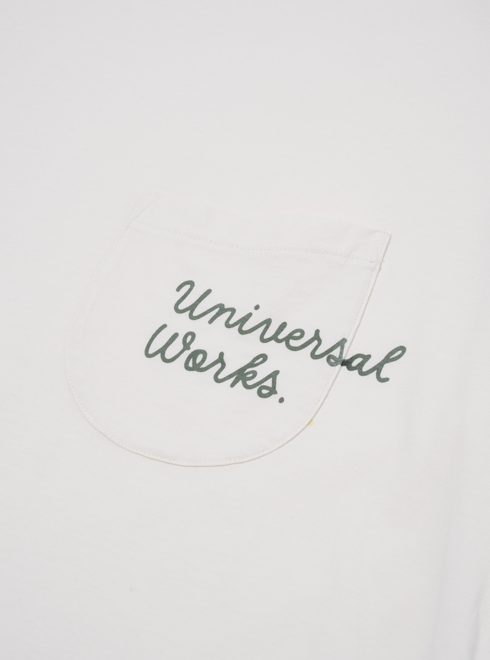 Universal Works Print Pocket Tee in Ecru Organic Jersey