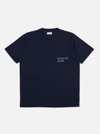 Universal Works Print Pocket Tee in Bright Navy Organic Jersey