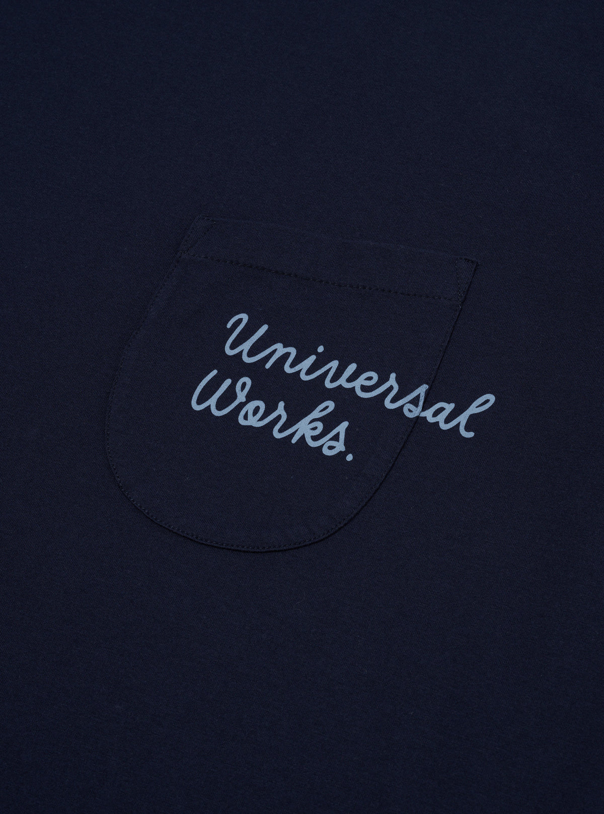 Universal Works Print Pocket Tee in Bright Navy Organic Jersey