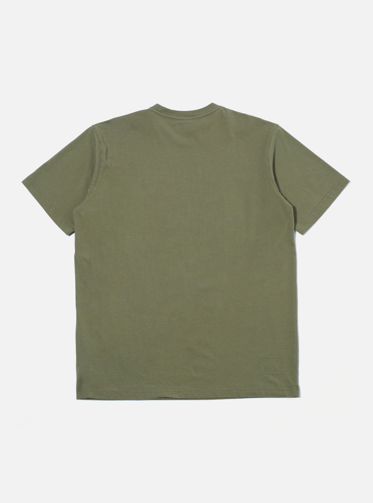 Universal Works Print Pocket Tee in Olive Organic Jersey