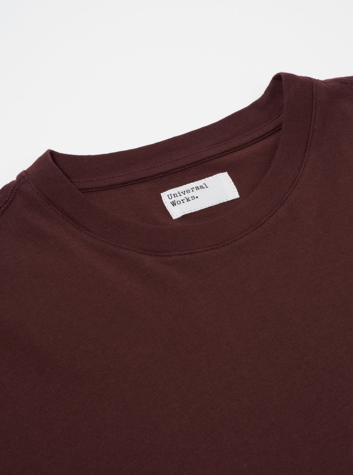 Universal Works Print Pocket Tee in Rich Brown Organic Jersey