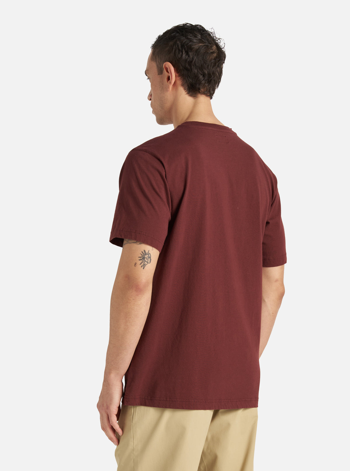 Universal Works Print Pocket Tee in Rich Brown Organic Jersey