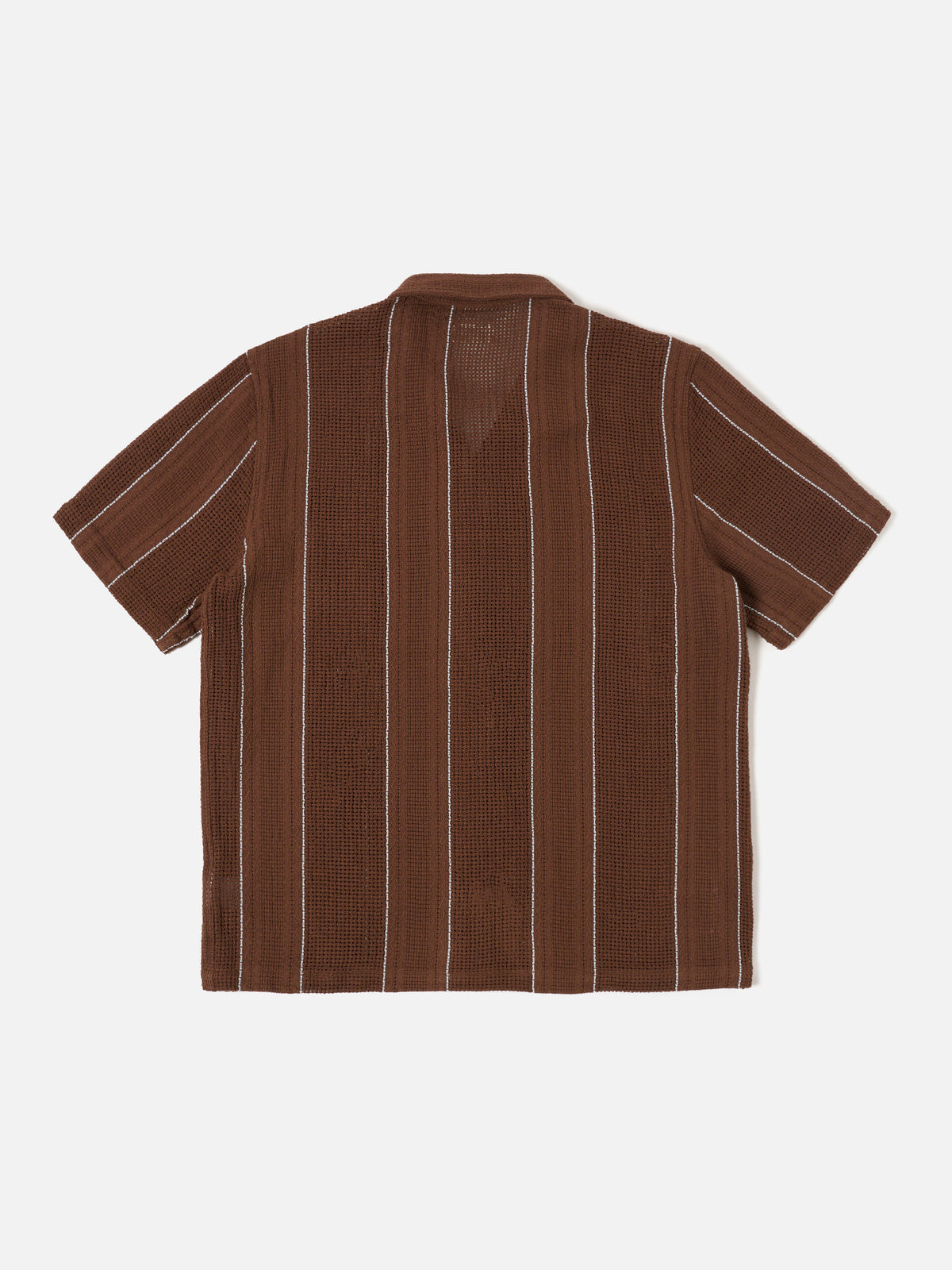 Universal Works Road Shirt in Brown Reef Stripe Cotton