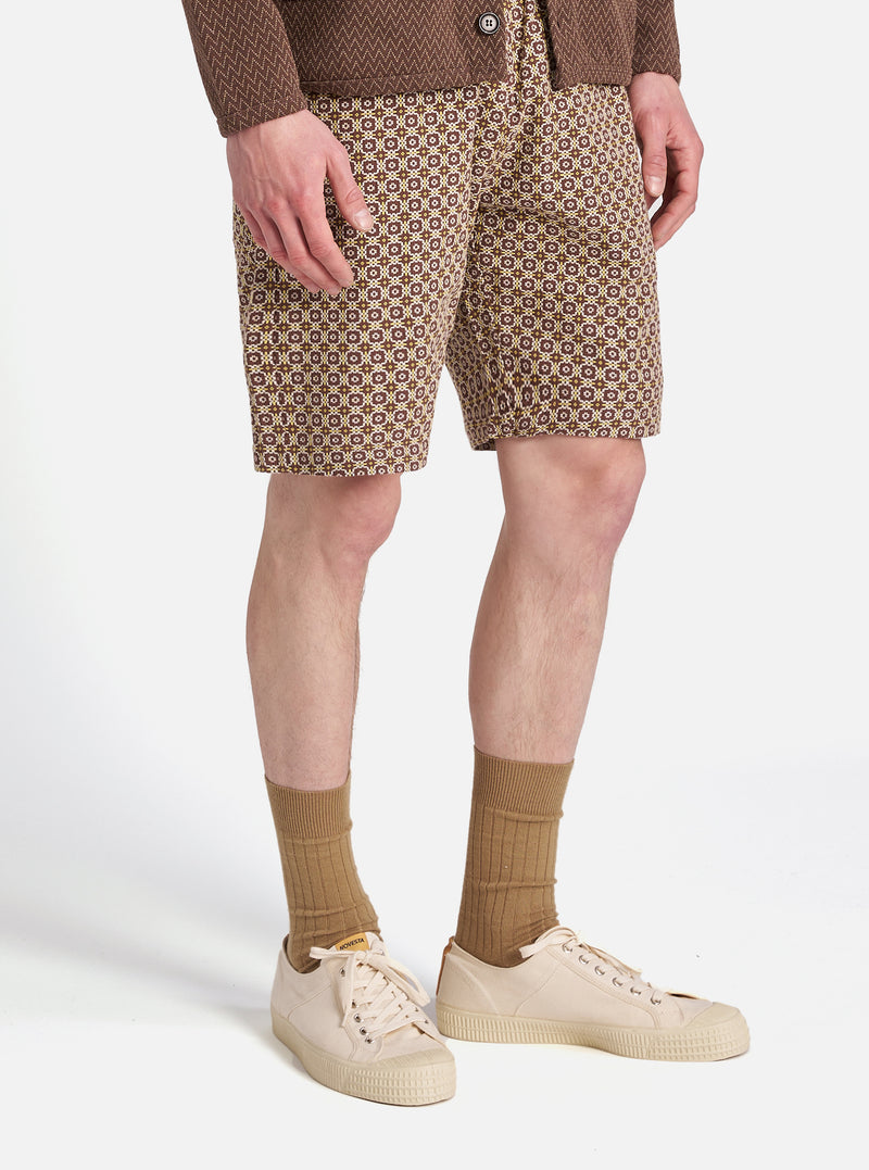 Universal Works Simple Short in Brown Tile 1 Cotton