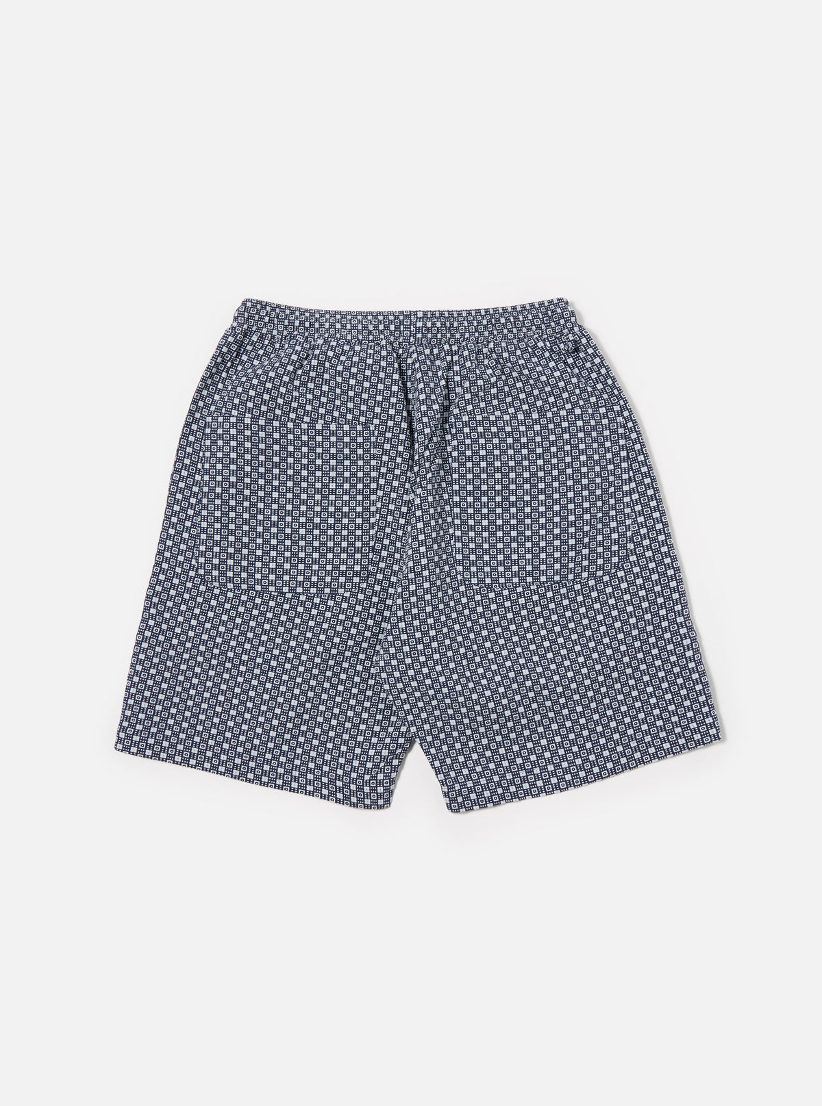 Universal Works Simple Short in Navy Tile 3 Cotton