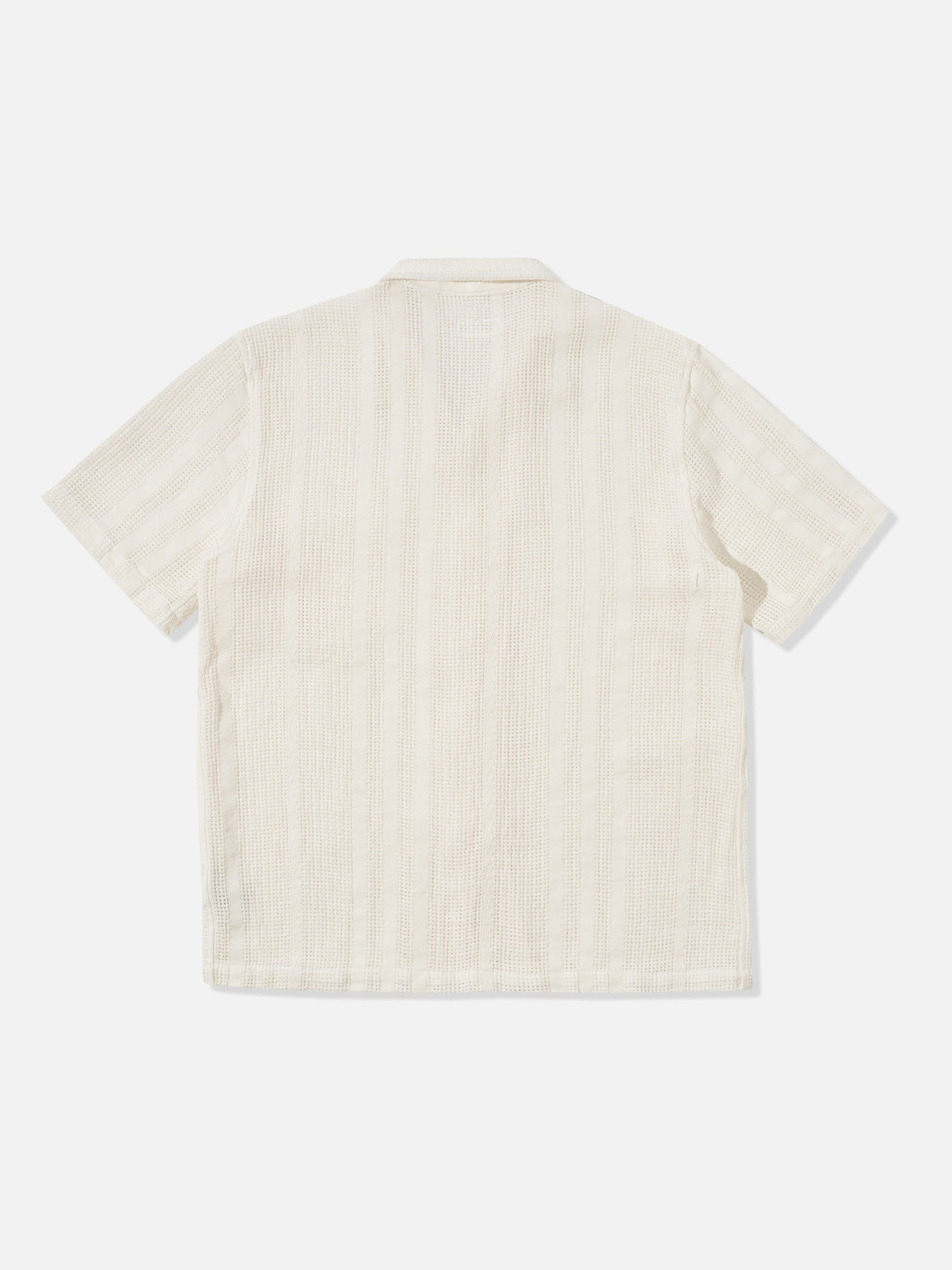 Universal Works Road Shirt in Ecru Reef Cotton