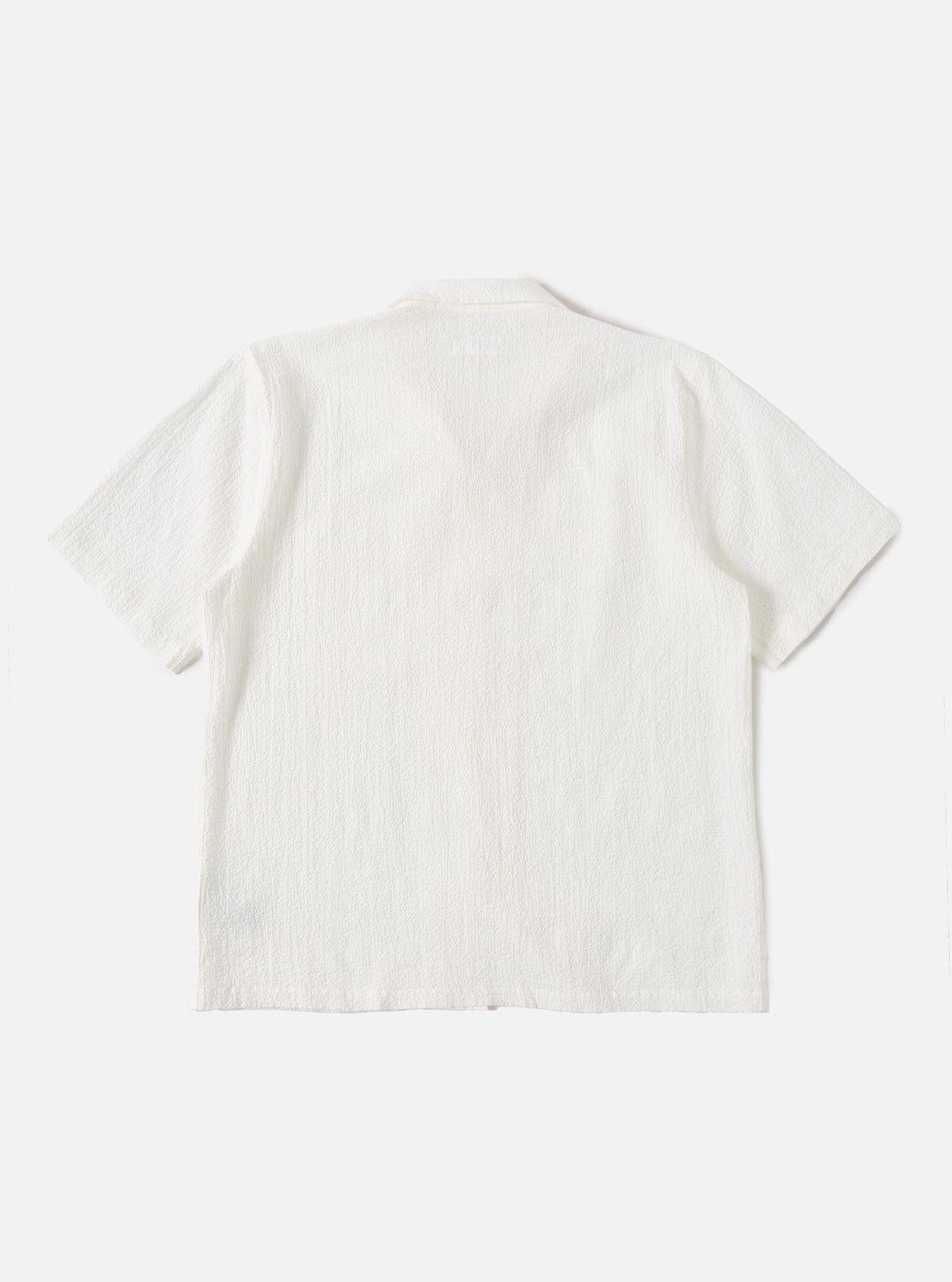 Universal Works Road Shirt in White Seersucker