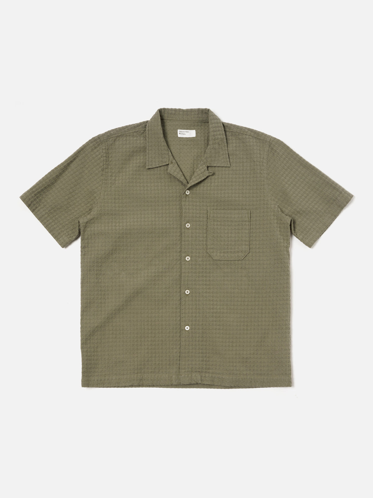 Universal Works Road Shirt in Olive Delos