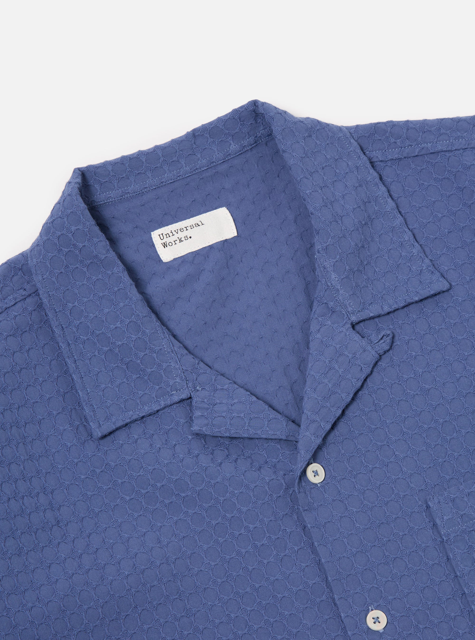 Universal Works Road Shirt in Blue Delos