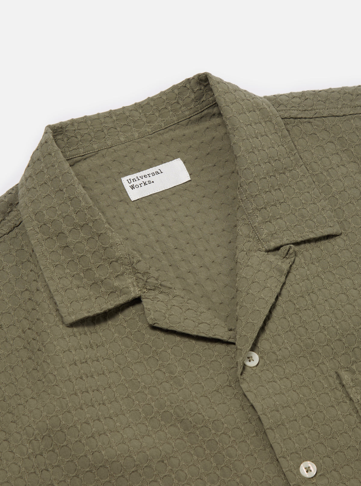 Universal Works Road Shirt in Olive Delos