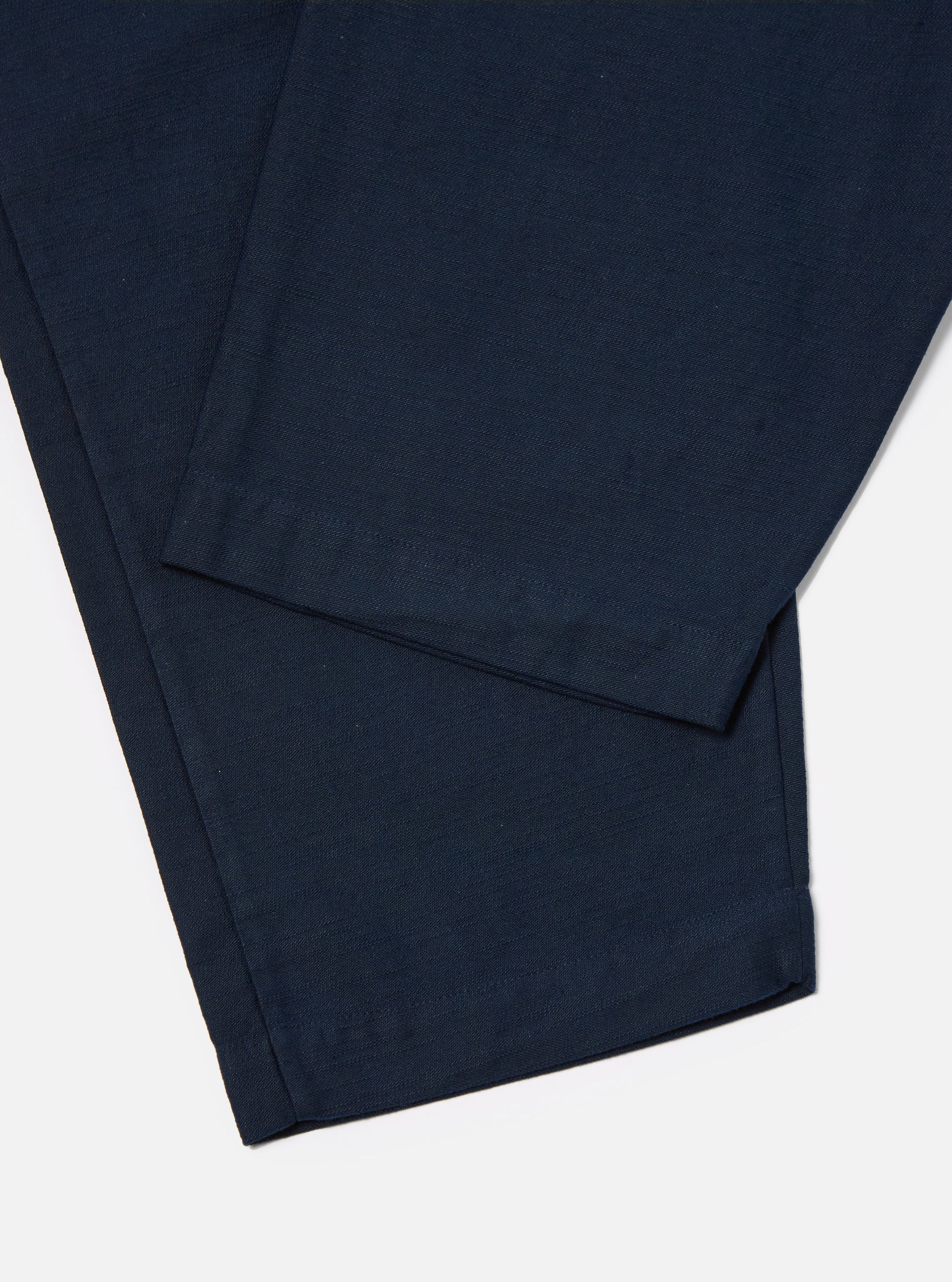 Universal Works Braga Pant in Navy Slub Sateen